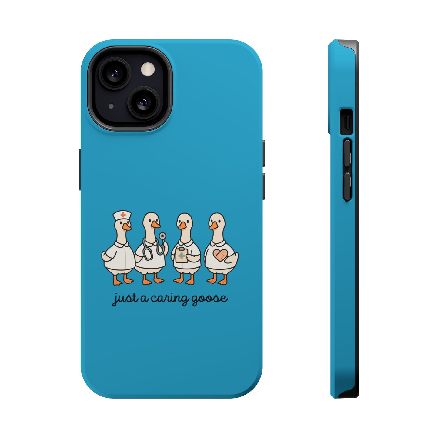 Cute Caring Geese Magnetic Impact Case — 'just a caring goose' Protective Phone Cover
