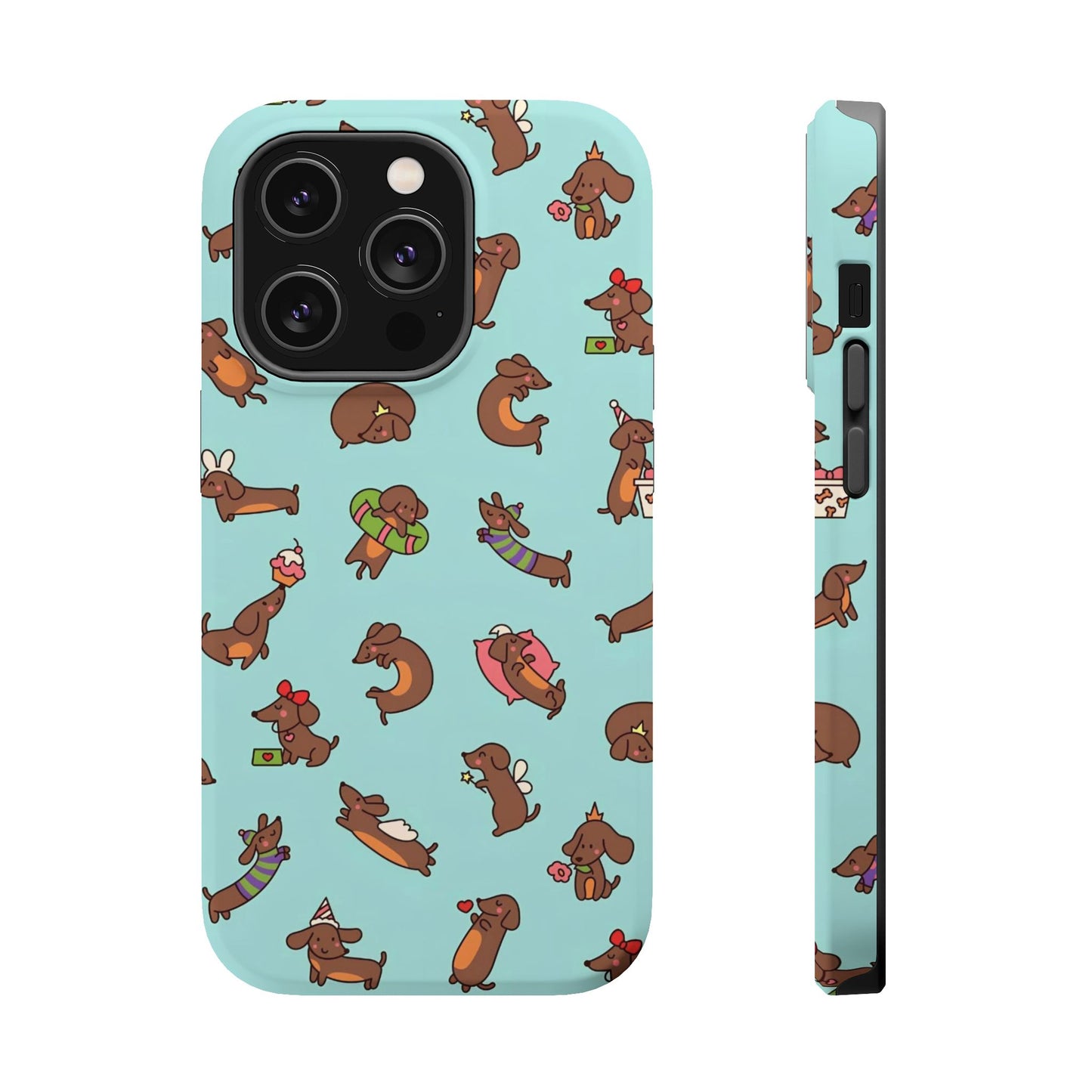 Dachshund Pattern Magnetic Impact Phone Case – Cute Wiener Dog Protective Cover