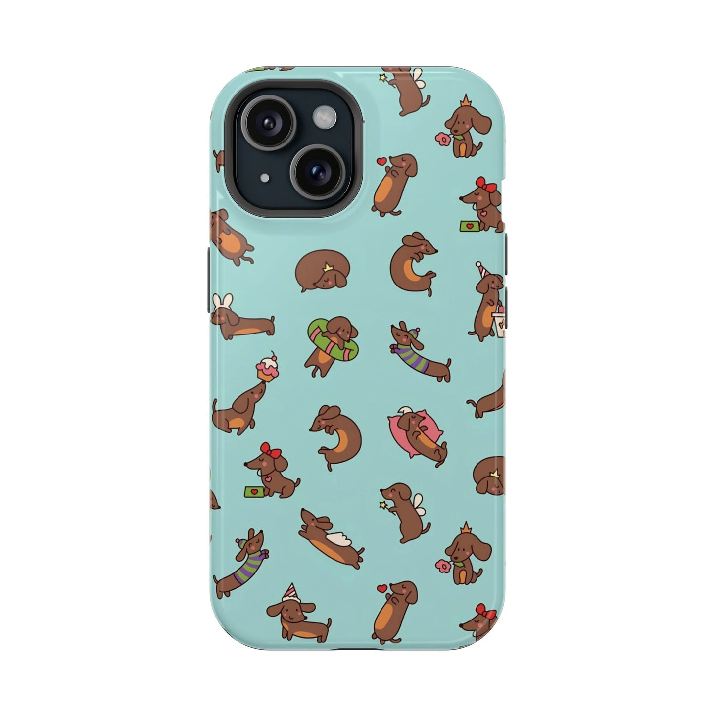 Dachshund Pattern Magnetic Impact Phone Case – Cute Wiener Dog Protective Cover