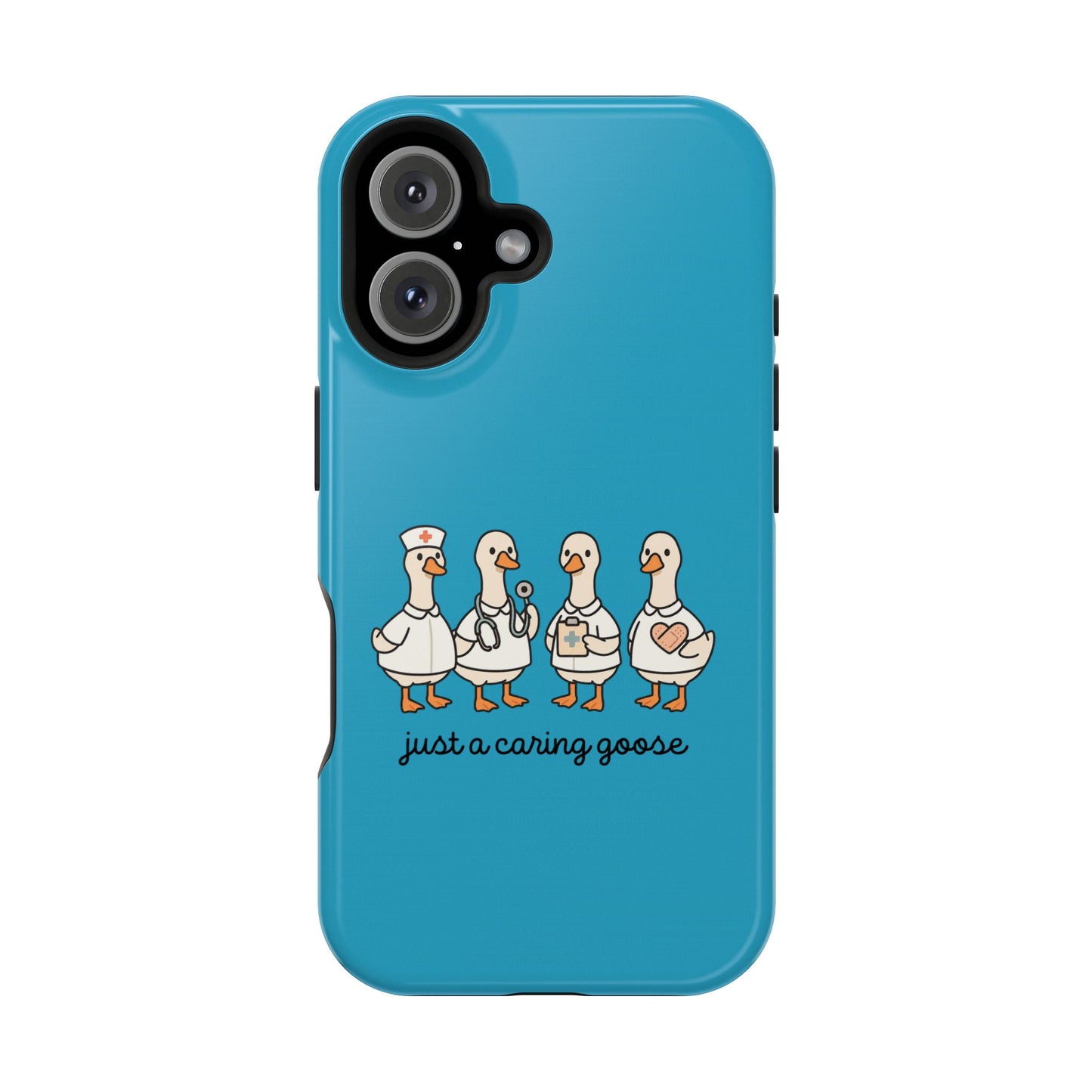 Cute Caring Geese Magnetic Impact Case — 'just a caring goose' Protective Phone Cover