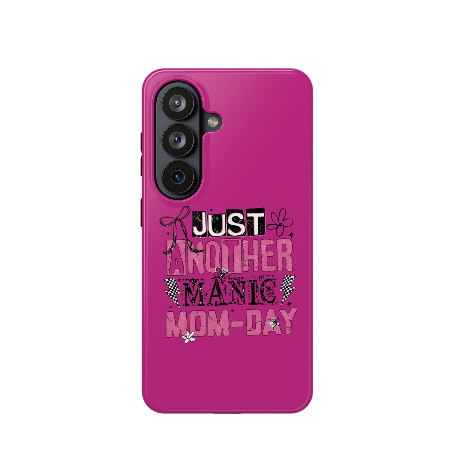 Phone Case — "Just Another Manic Mom-Day" Impact-Resistant Magnetic Case (Pink)