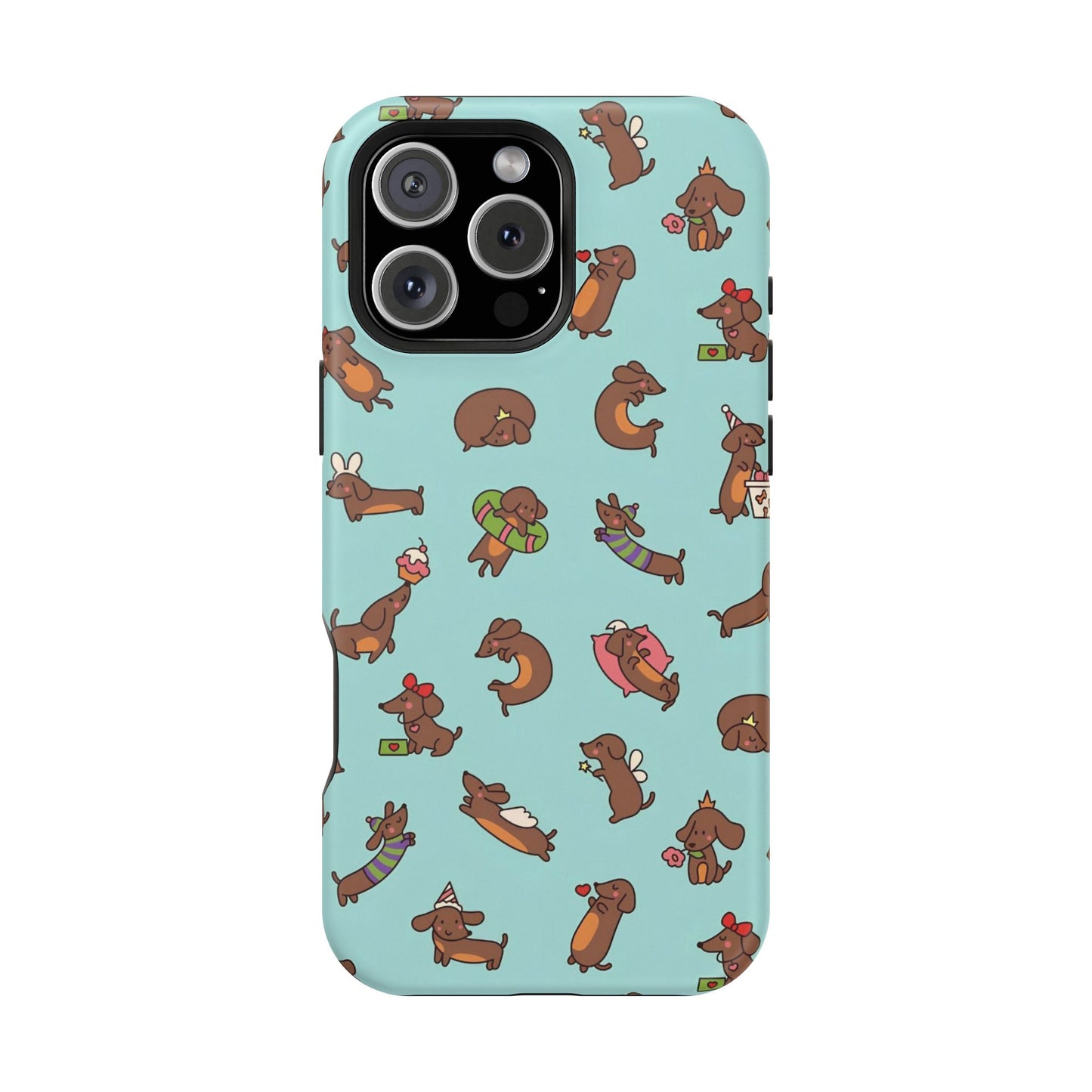 Dachshund Pattern Magnetic Impact Phone Case – Cute Wiener Dog Protective Cover