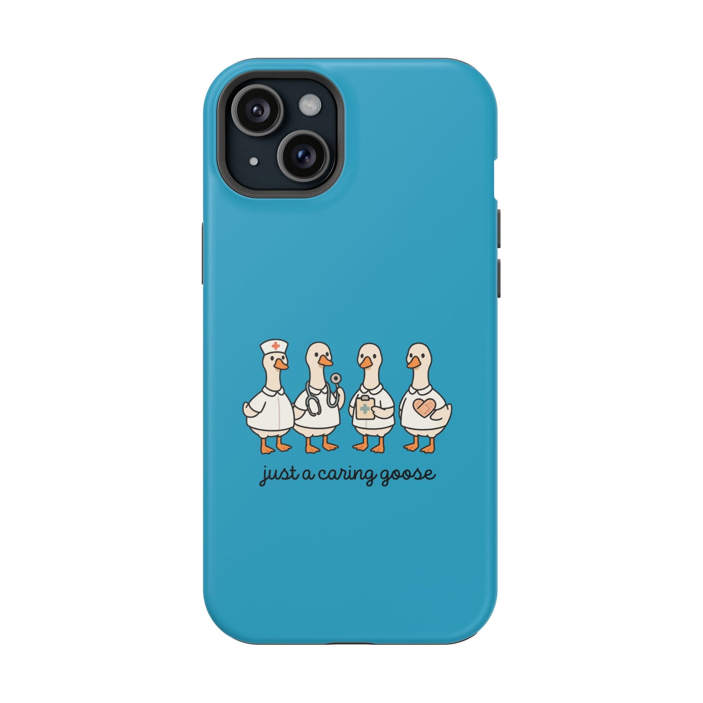Cute Caring Geese Magnetic Impact Case — 'just a caring goose' Protective Phone Cover