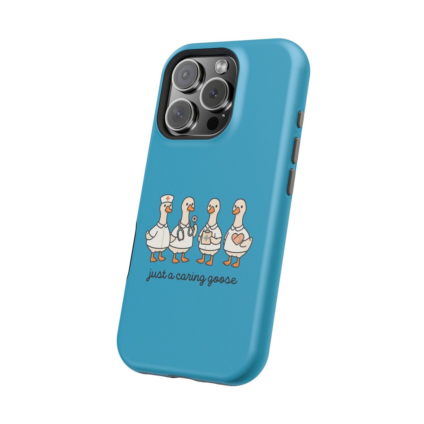 Cute Caring Geese Magnetic Impact Case — 'just a caring goose' Protective Phone Cover