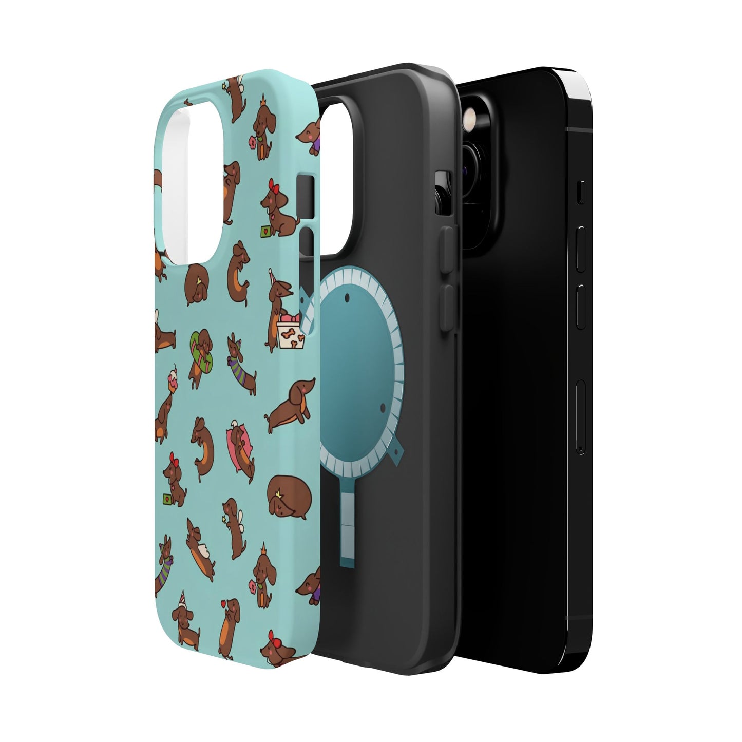 Dachshund Pattern Magnetic Impact Phone Case – Cute Wiener Dog Protective Cover