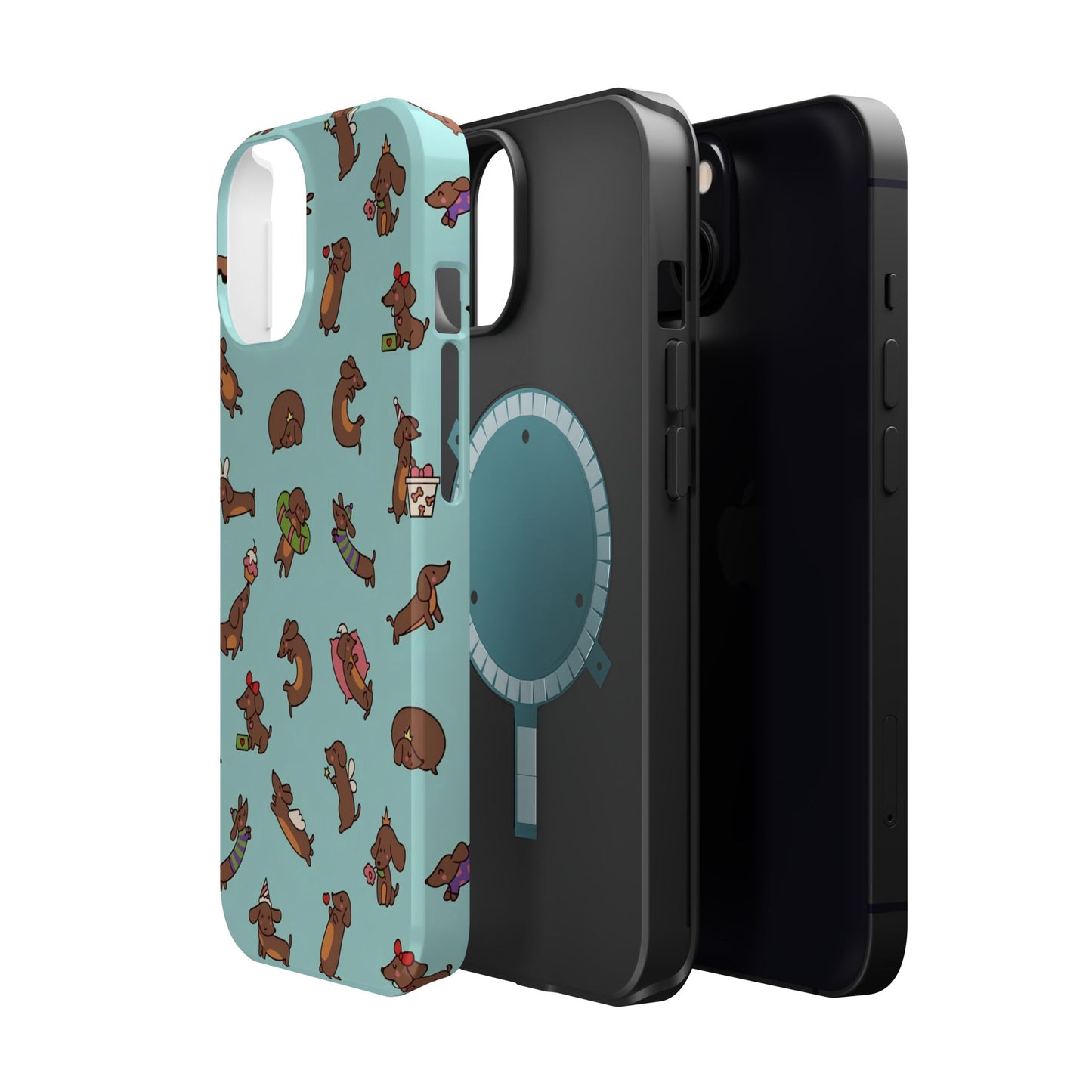 Dachshund Pattern Magnetic Impact Phone Case – Cute Wiener Dog Protective Cover