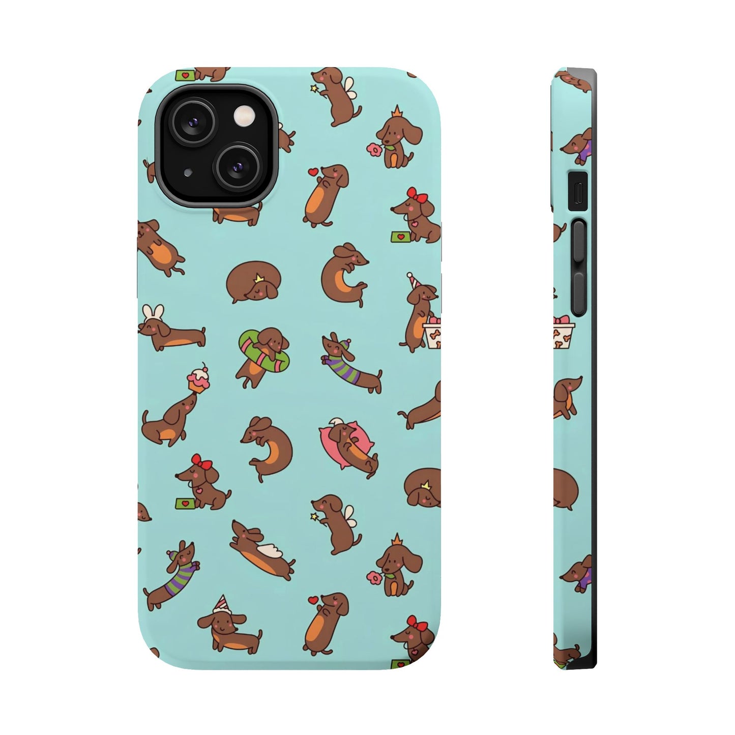 Dachshund Pattern Magnetic Impact Phone Case – Cute Wiener Dog Protective Cover