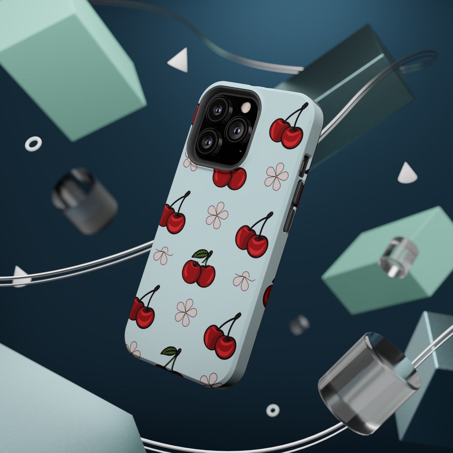 Cherry Pattern Magnetic Impact-Resistant Phone Case