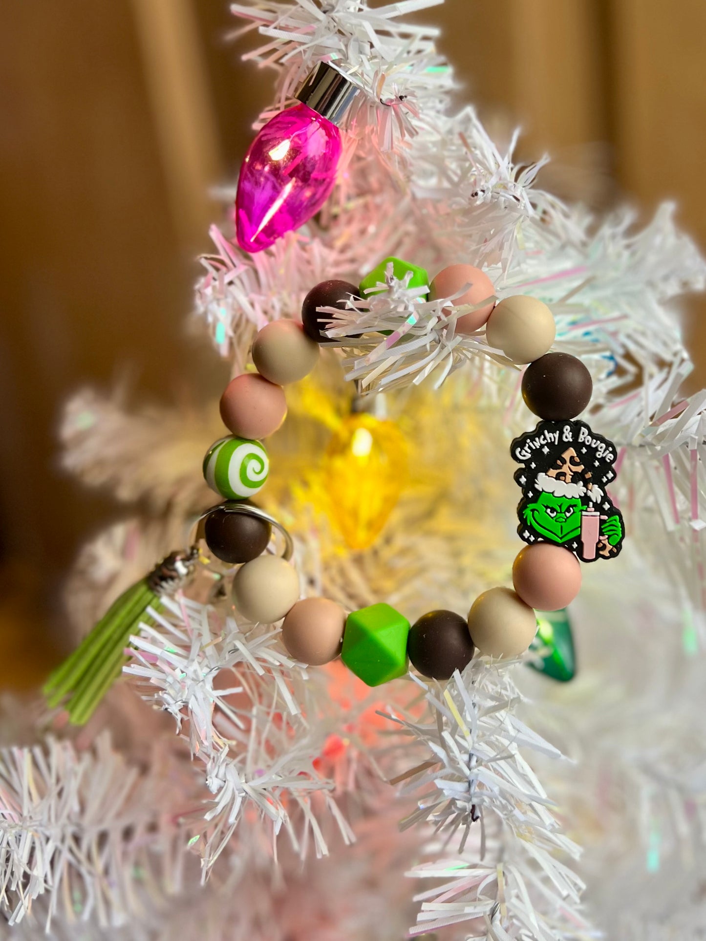 Grinchy and Bougie Wristlet