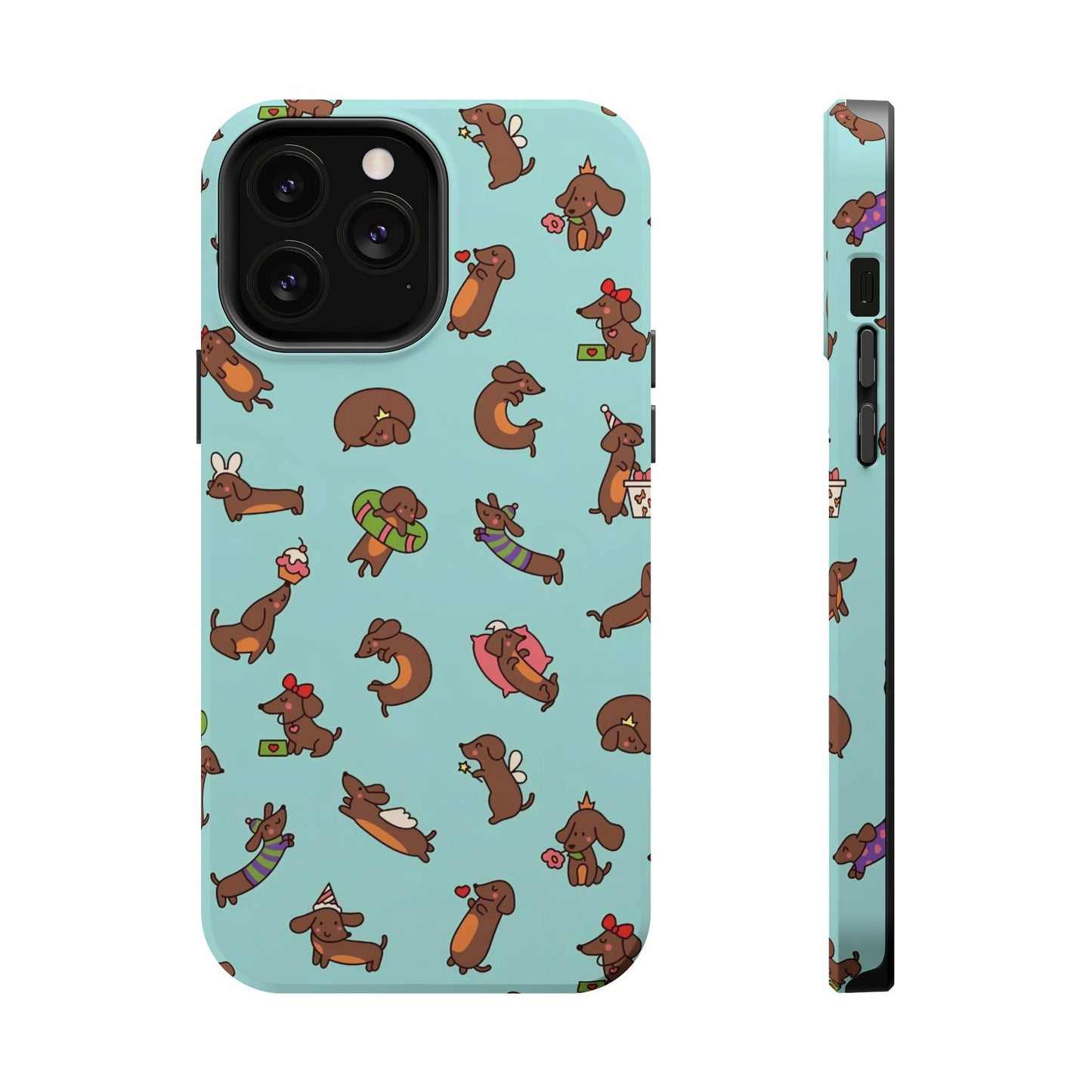 Dachshund Pattern Magnetic Impact Phone Case – Cute Wiener Dog Protective Cover
