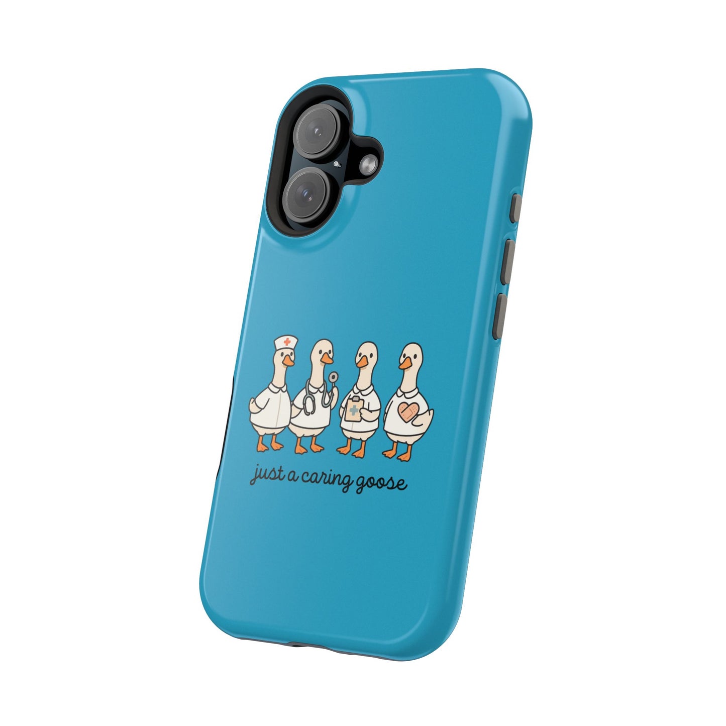Cute Caring Geese Magnetic Impact Case — 'just a caring goose' Protective Phone Cover