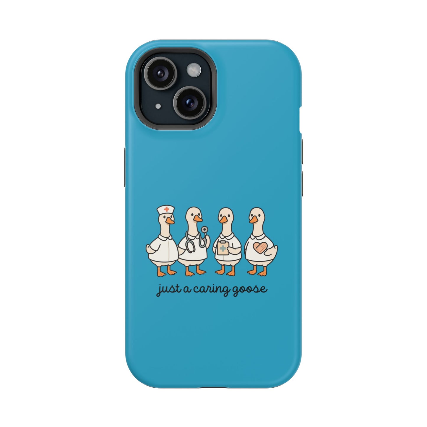 Cute Caring Geese Magnetic Impact Case — 'just a caring goose' Protective Phone Cover