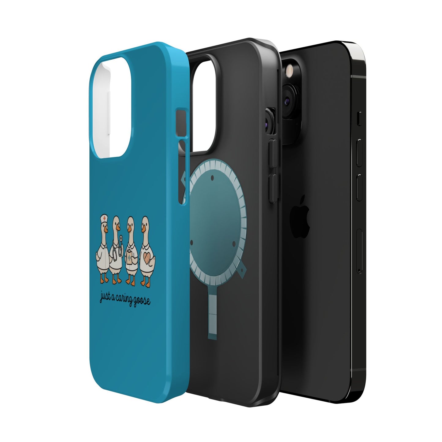 Cute Caring Geese Magnetic Impact Case — 'just a caring goose' Protective Phone Cover