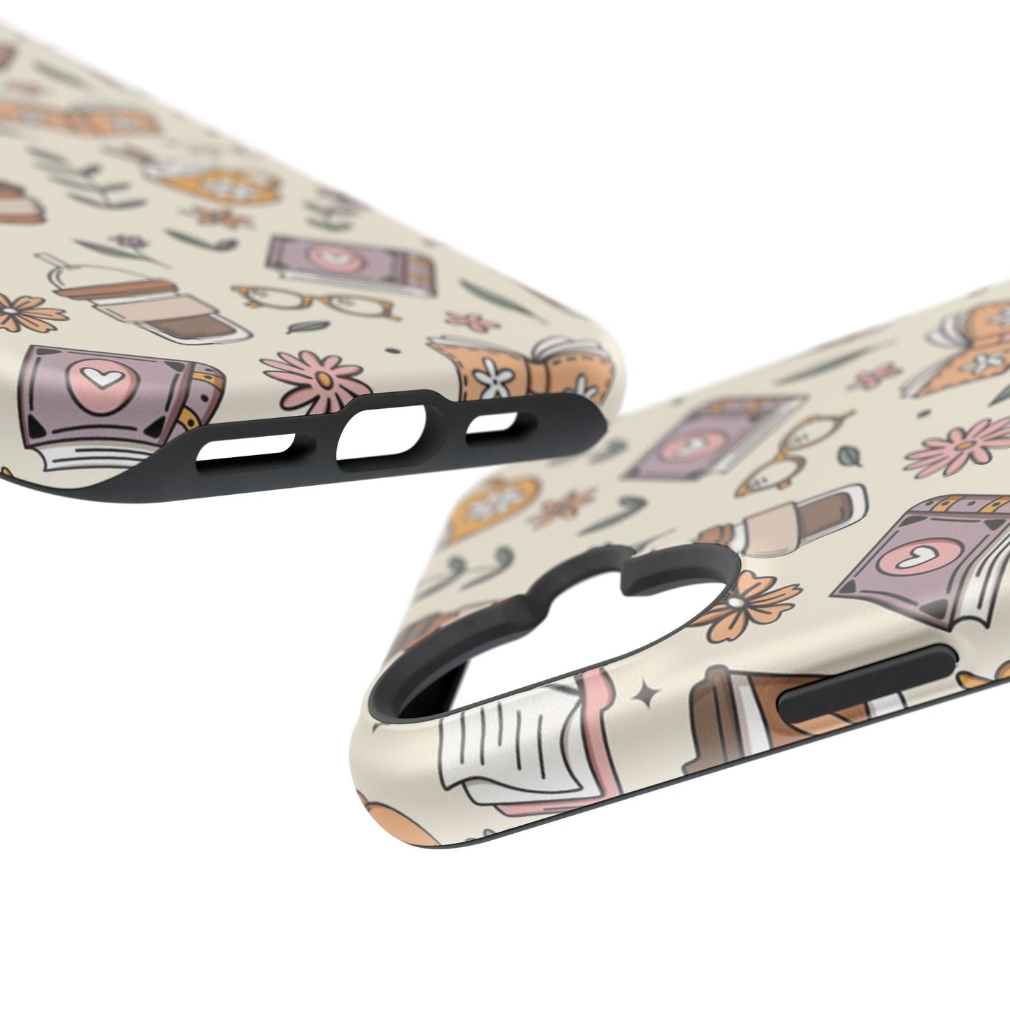 Cozy Reading Floral Phone Case — Magnetic Impact-Resistant