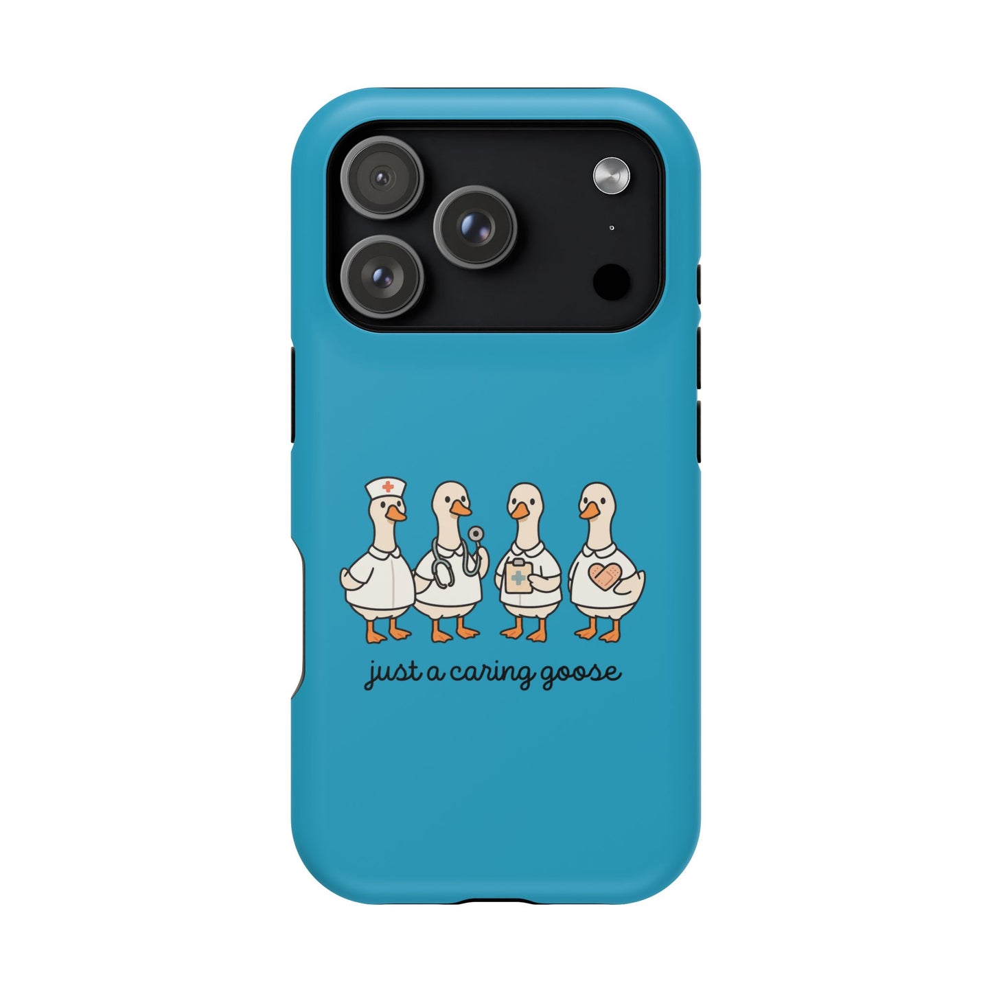 Cute Caring Geese Magnetic Impact Case — 'just a caring goose' Protective Phone Cover