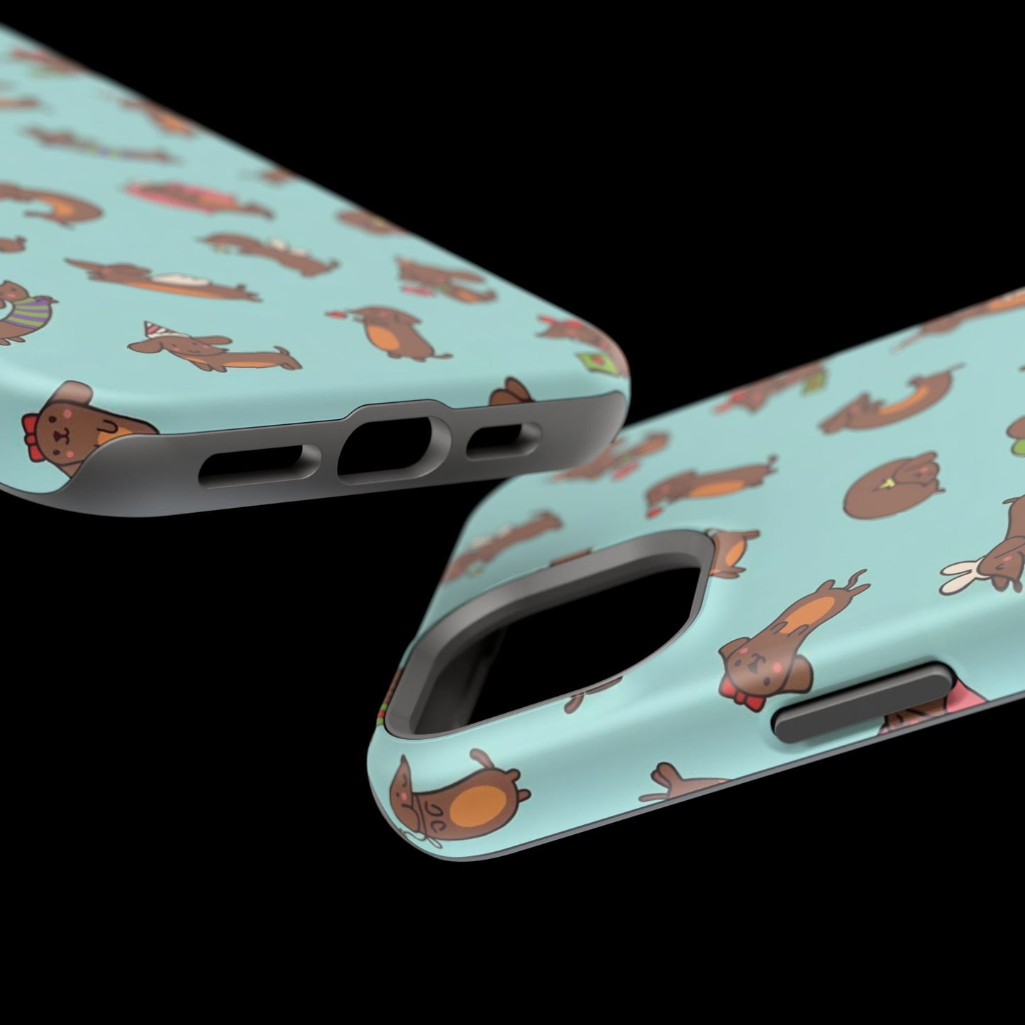 Dachshund Pattern Magnetic Impact Phone Case – Cute Wiener Dog Protective Cover