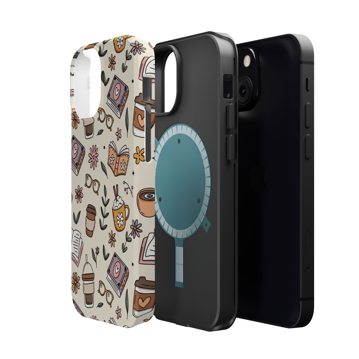 Cozy Reading Floral Phone Case — Magnetic Impact-Resistant