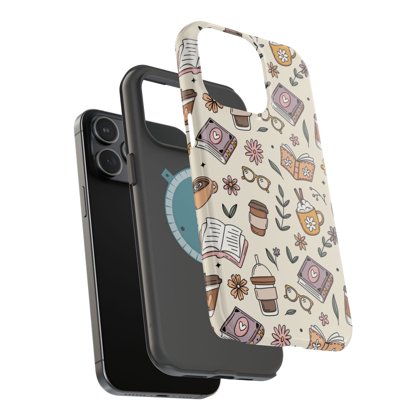 Cozy Reading Floral Phone Case — Magnetic Impact-Resistant