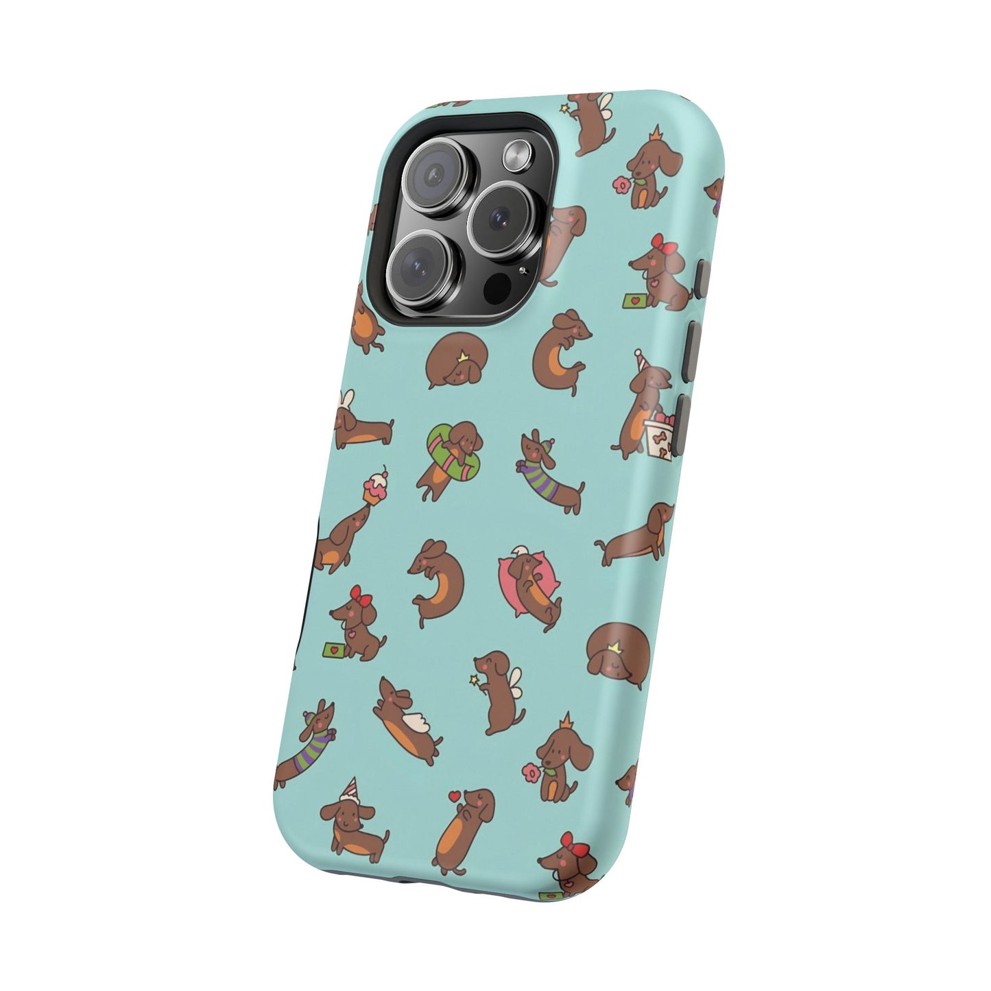 Dachshund Pattern Magnetic Impact Phone Case – Cute Wiener Dog Protective Cover