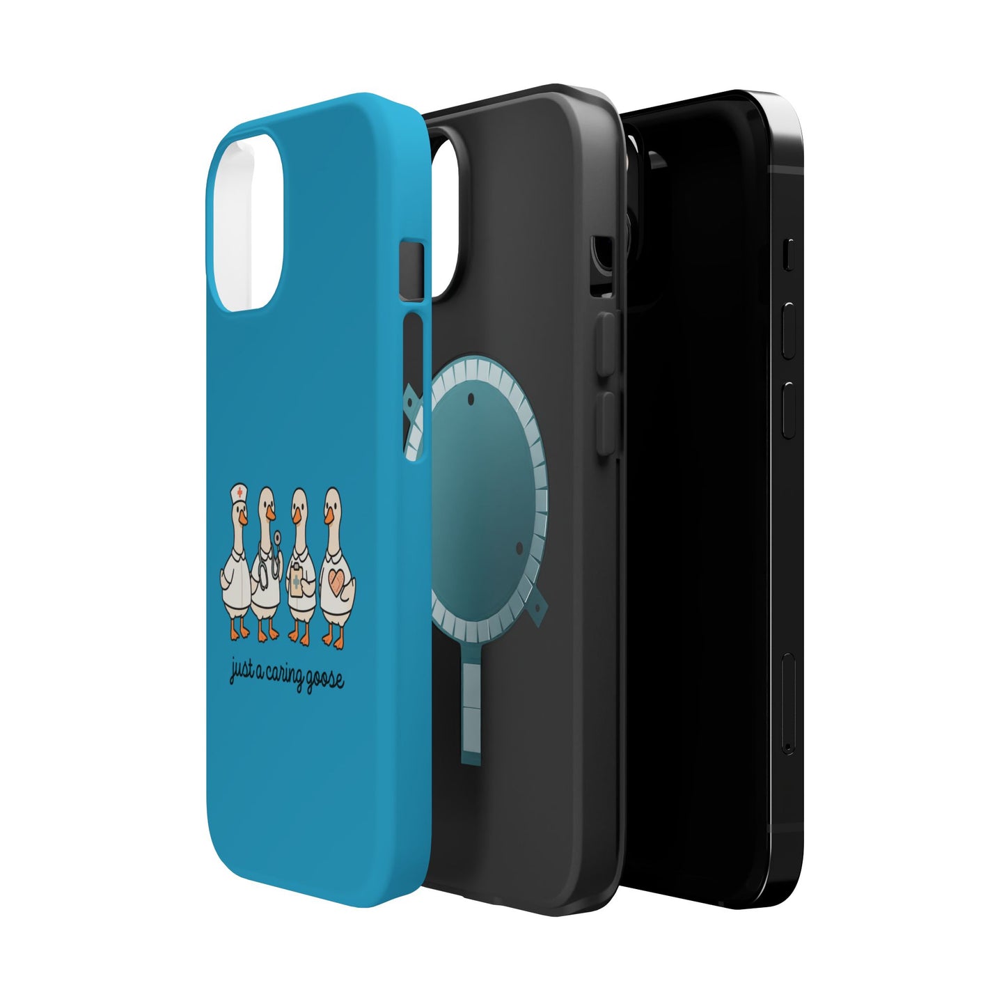 Cute Caring Geese Magnetic Impact Case — 'just a caring goose' Protective Phone Cover