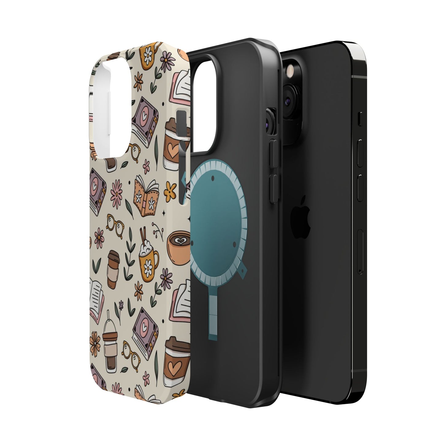 Cozy Reading Floral Phone Case — Magnetic Impact-Resistant
