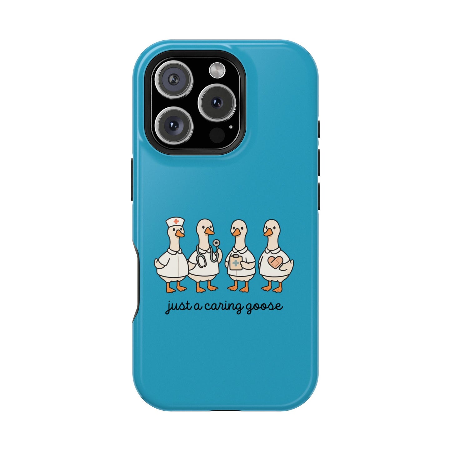 Cute Caring Geese Magnetic Impact Case — 'just a caring goose' Protective Phone Cover