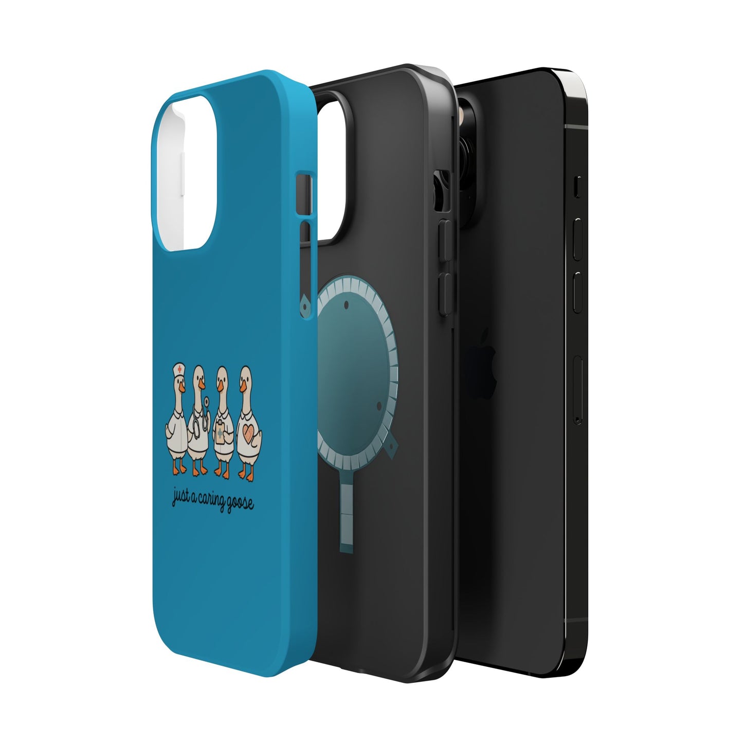 Cute Caring Geese Magnetic Impact Case — 'just a caring goose' Protective Phone Cover