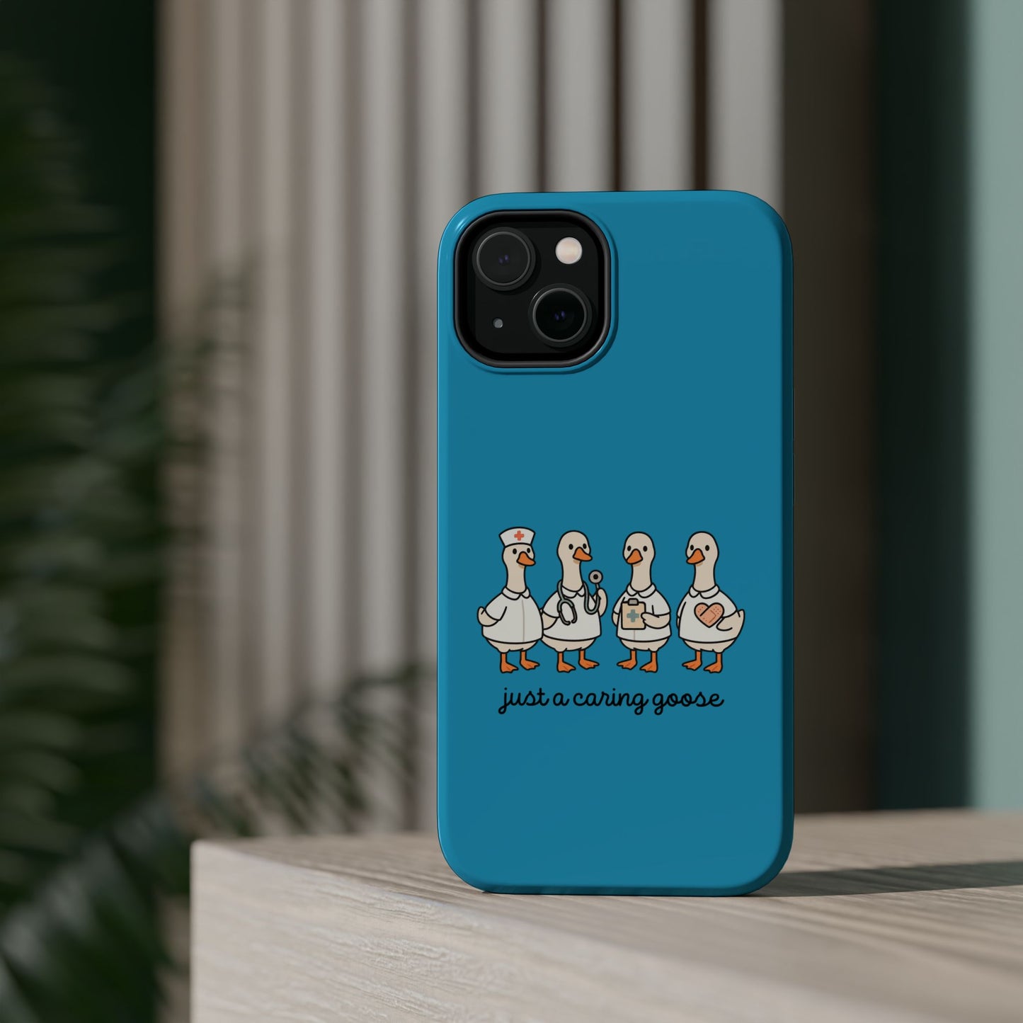 Cute Caring Geese Magnetic Impact Case — 'just a caring goose' Protective Phone Cover