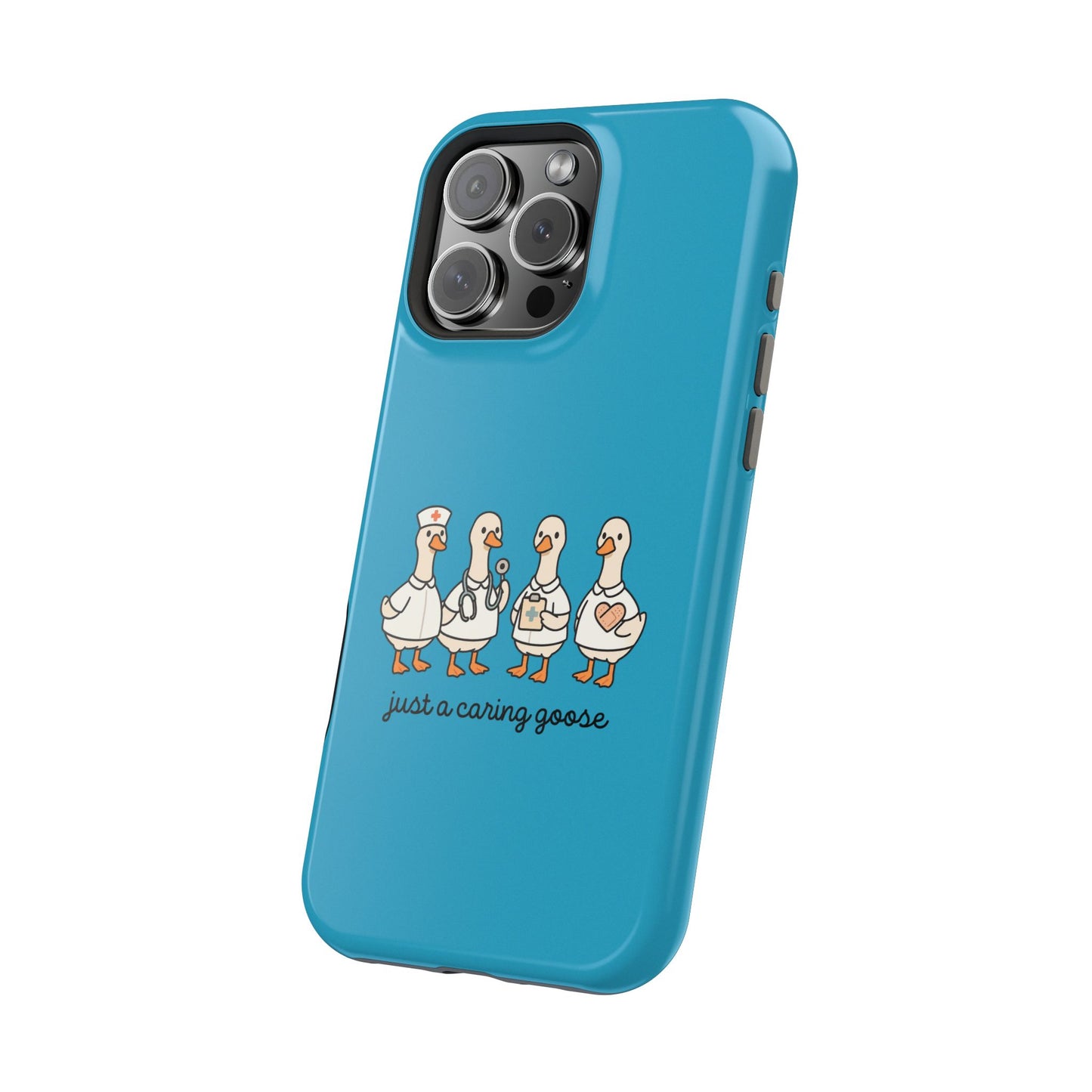 Cute Caring Geese Magnetic Impact Case — 'just a caring goose' Protective Phone Cover