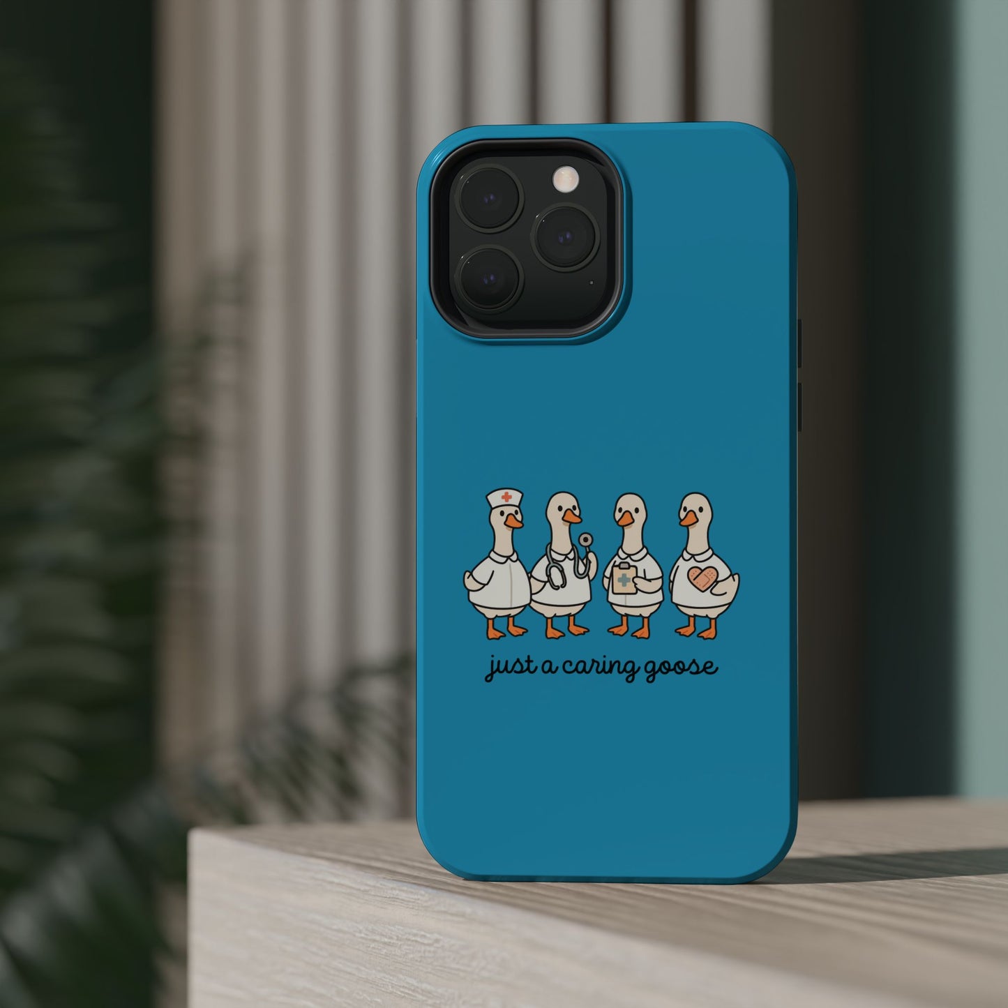 Cute Caring Geese Magnetic Impact Case — 'just a caring goose' Protective Phone Cover