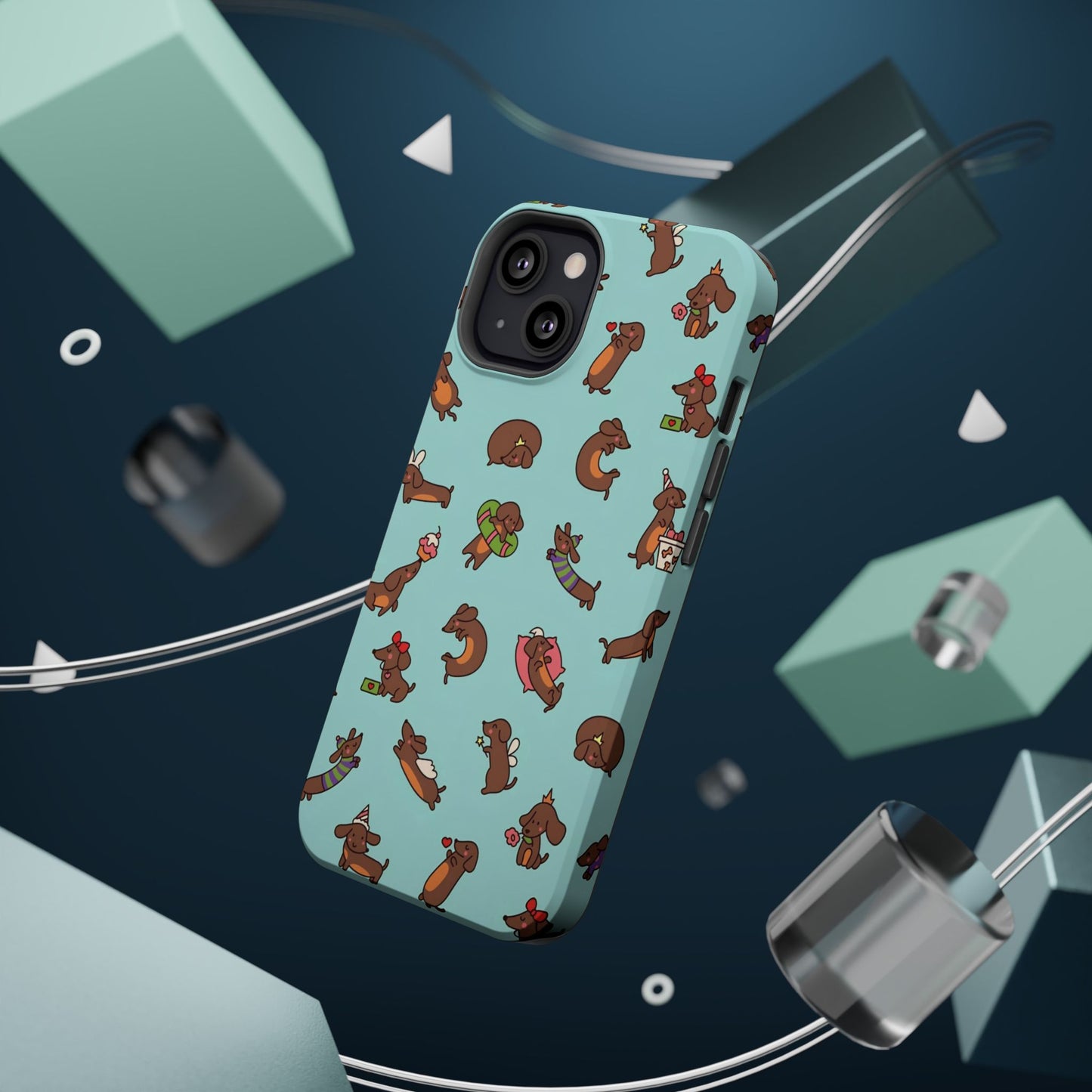 Dachshund Pattern Magnetic Impact Phone Case – Cute Wiener Dog Protective Cover