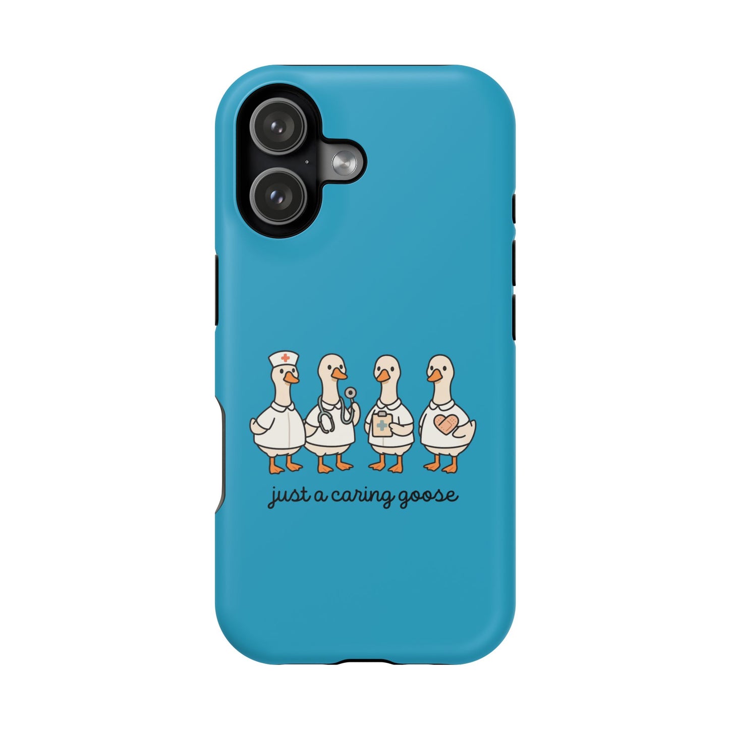 Cute Caring Geese Magnetic Impact Case — 'just a caring goose' Protective Phone Cover