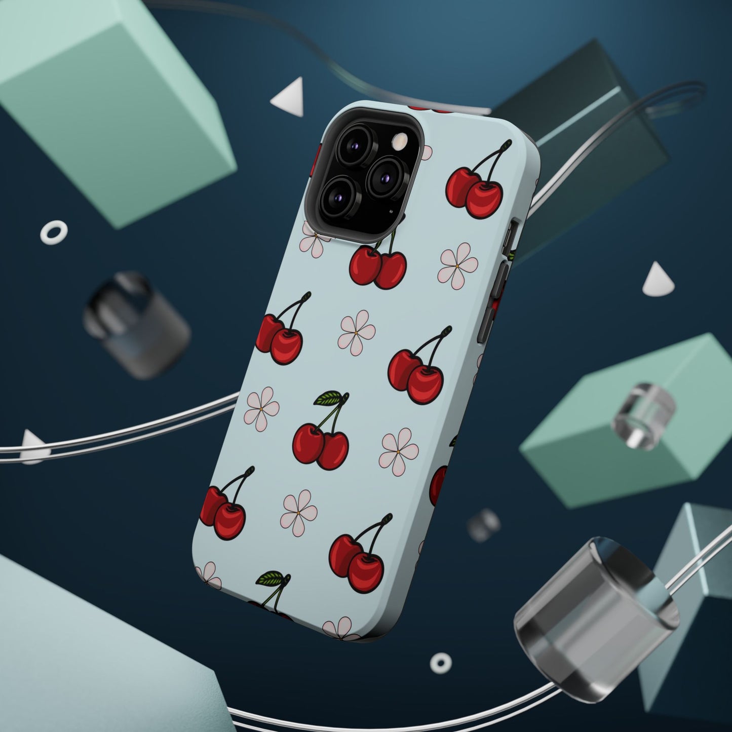 Cherry Pattern Magnetic Impact-Resistant Phone Case