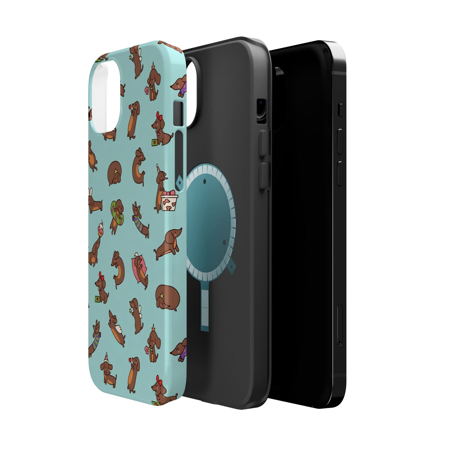 Dachshund Pattern Magnetic Impact Phone Case – Cute Wiener Dog Protective Cover