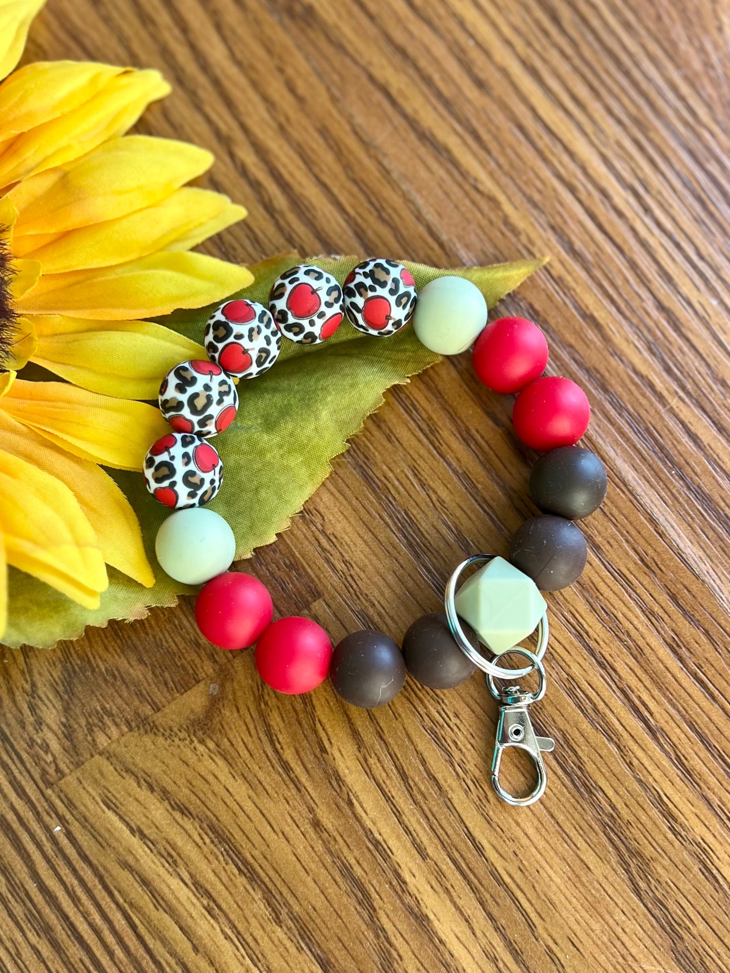 Teacher Apple Wristlet