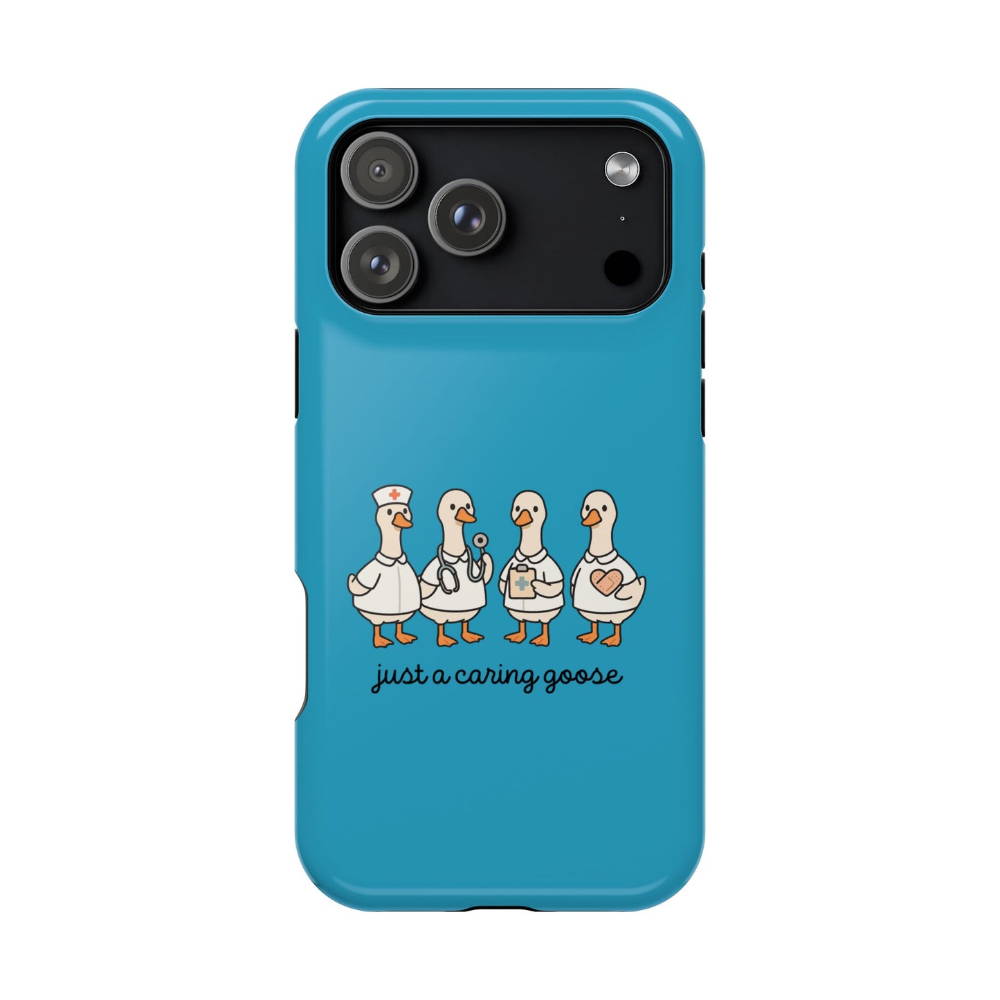 Cute Caring Geese Magnetic Impact Case — 'just a caring goose' Protective Phone Cover