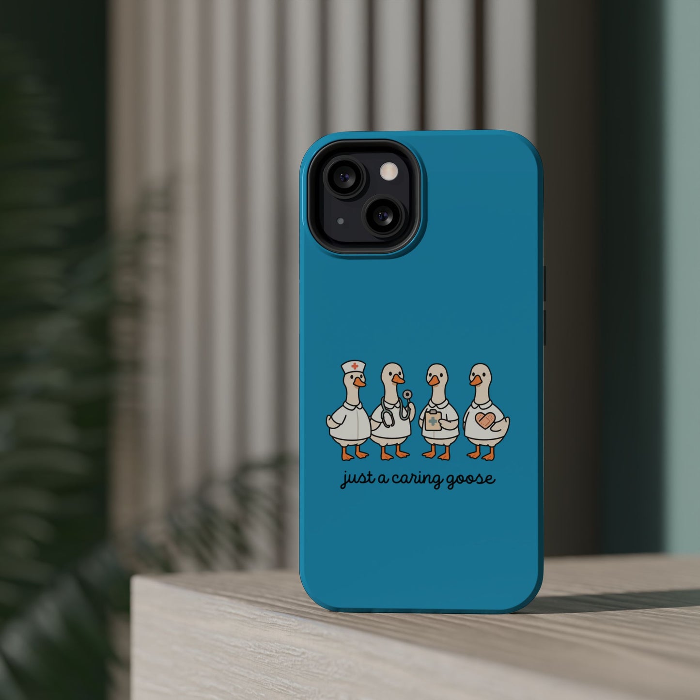 Cute Caring Geese Magnetic Impact Case — 'just a caring goose' Protective Phone Cover