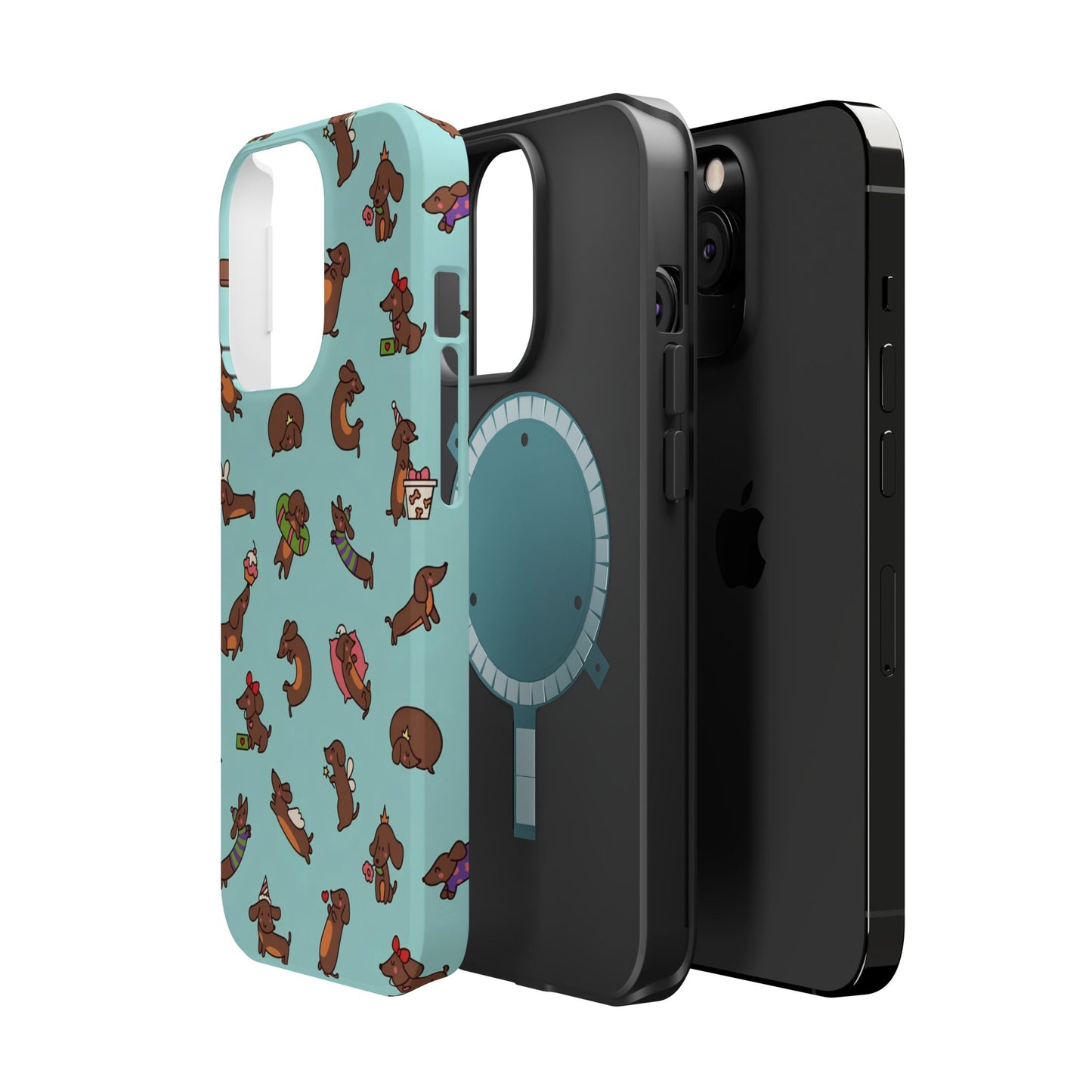 Dachshund Pattern Magnetic Impact Phone Case – Cute Wiener Dog Protective Cover