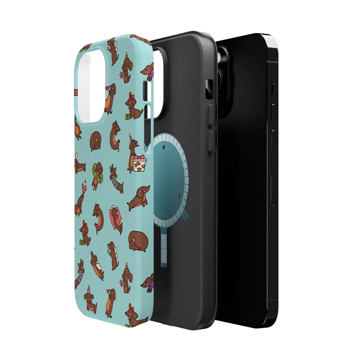 Dachshund Pattern Magnetic Impact Phone Case – Cute Wiener Dog Protective Cover