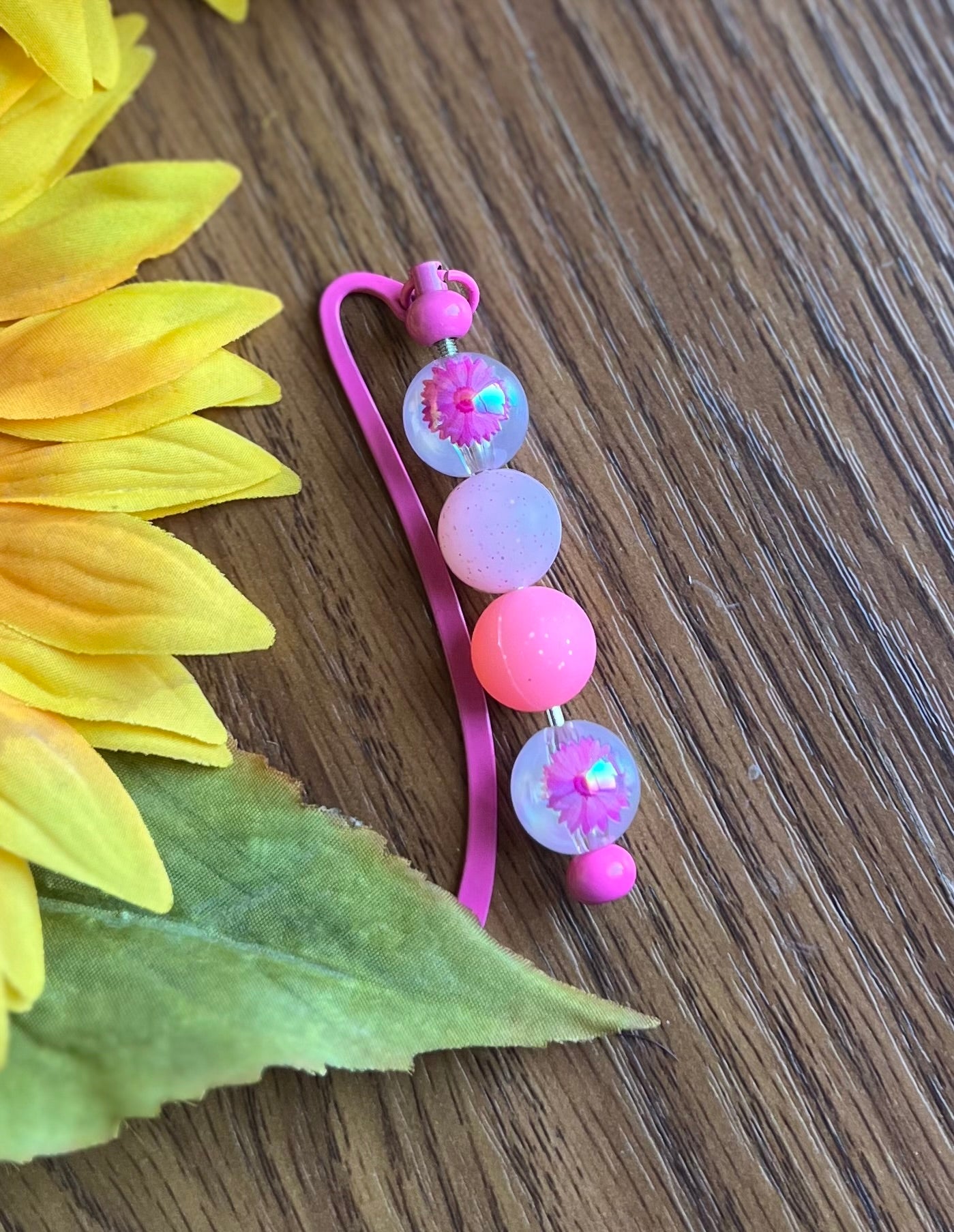 Pink Flower Bookmark