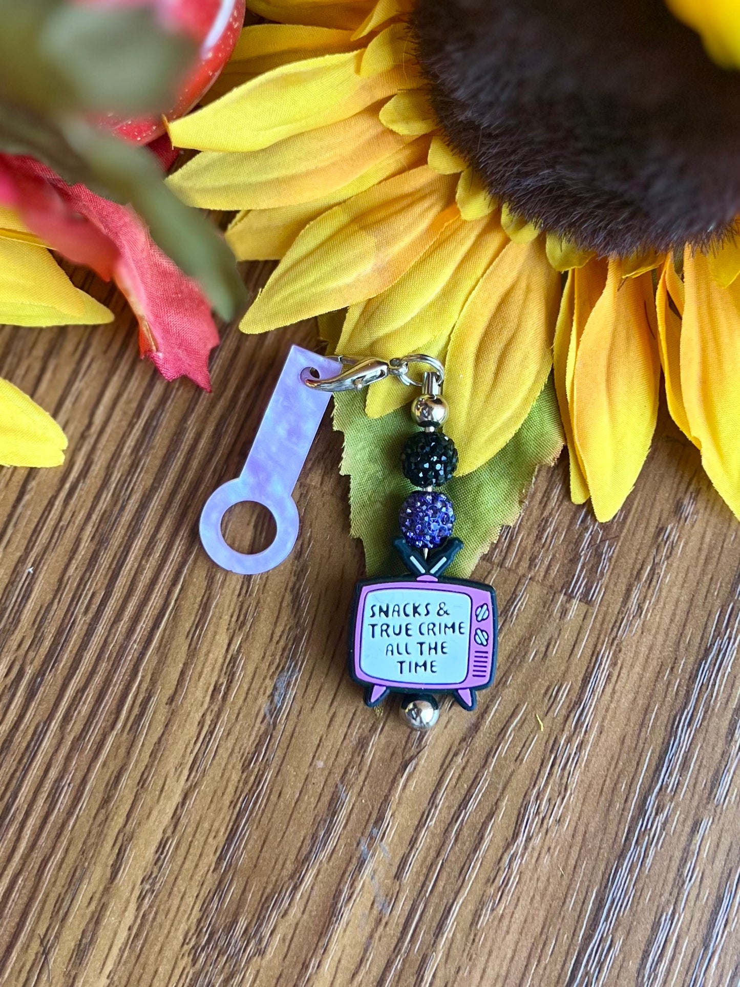 True Crime Straw Charm