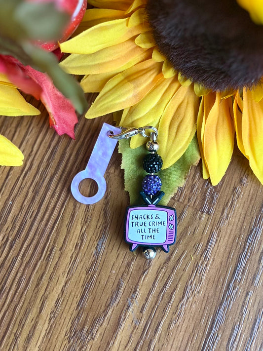 True Crime Straw Charm