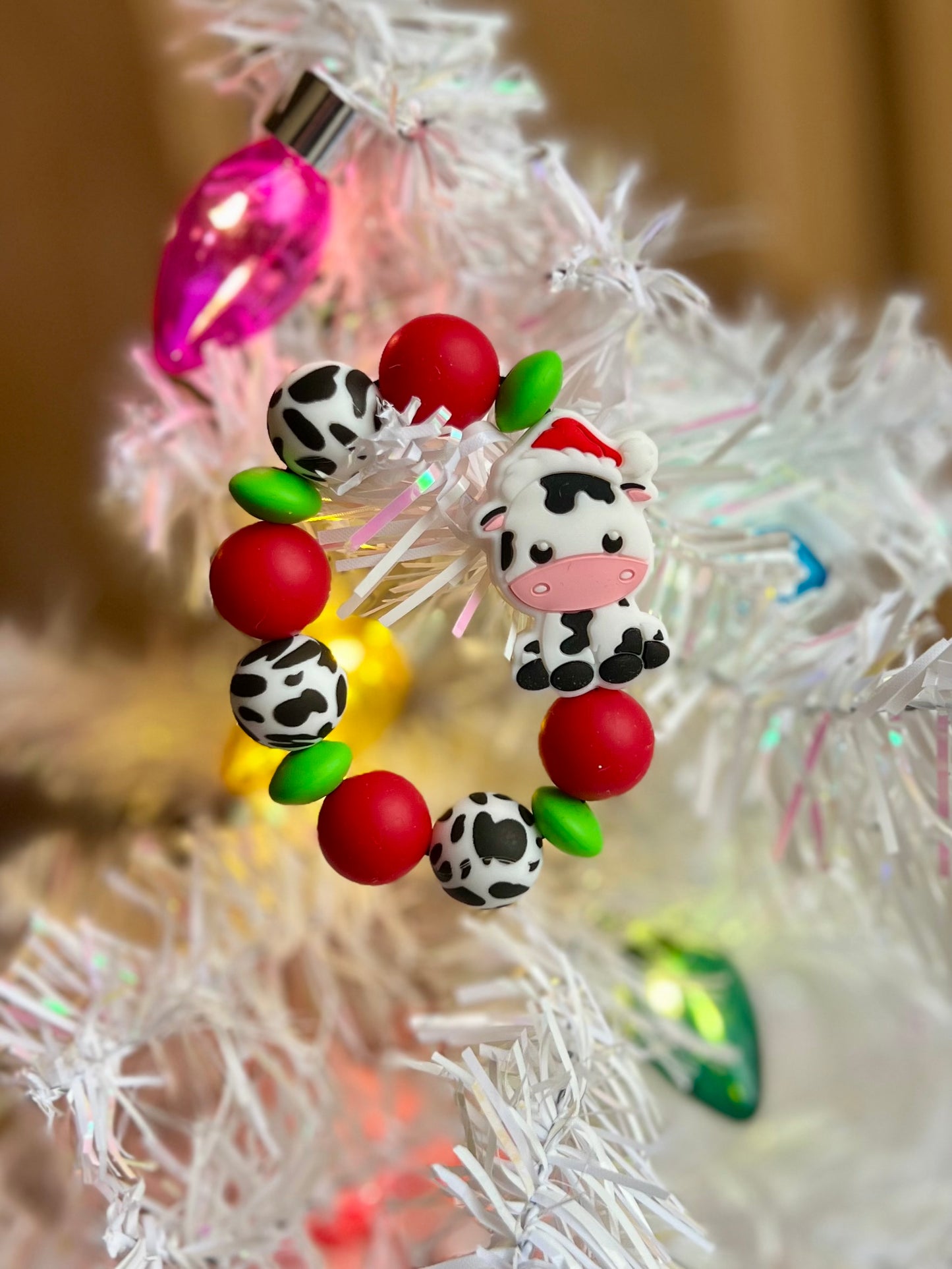Holiday Cow Kid Bracelet