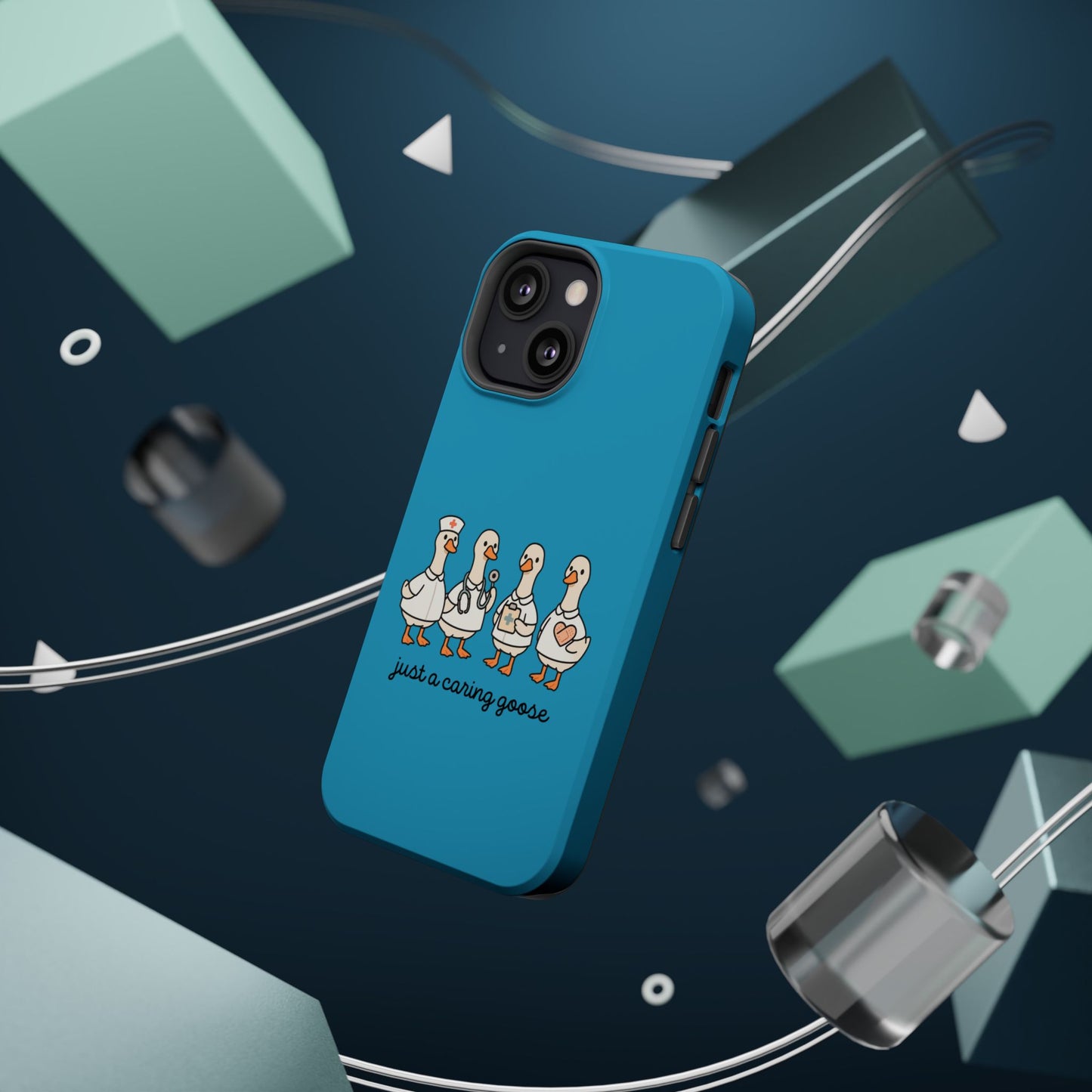 Cute Caring Geese Magnetic Impact Case — 'just a caring goose' Protective Phone Cover