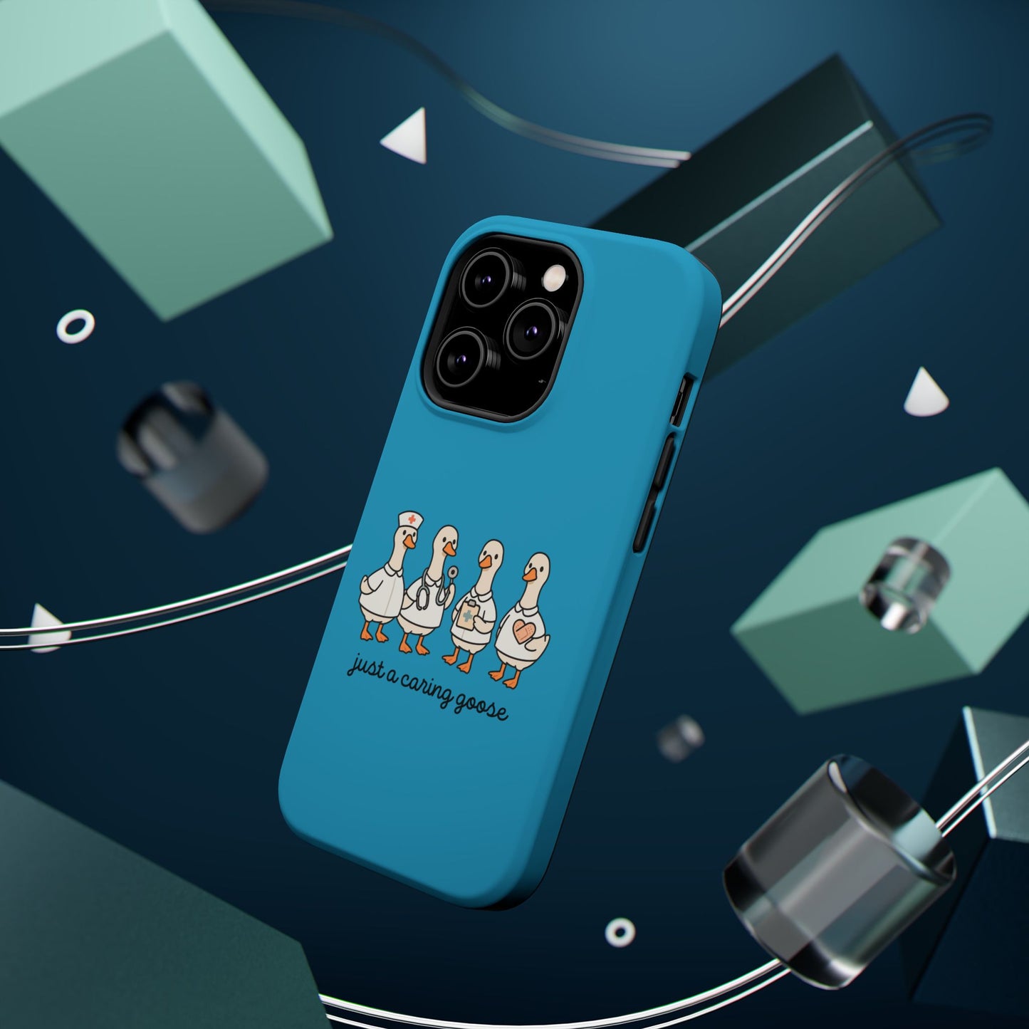 Cute Caring Geese Magnetic Impact Case — 'just a caring goose' Protective Phone Cover