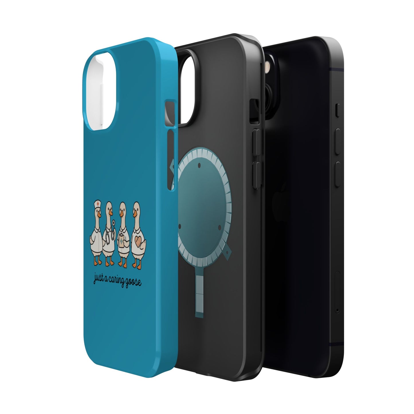 Cute Caring Geese Magnetic Impact Case — 'just a caring goose' Protective Phone Cover