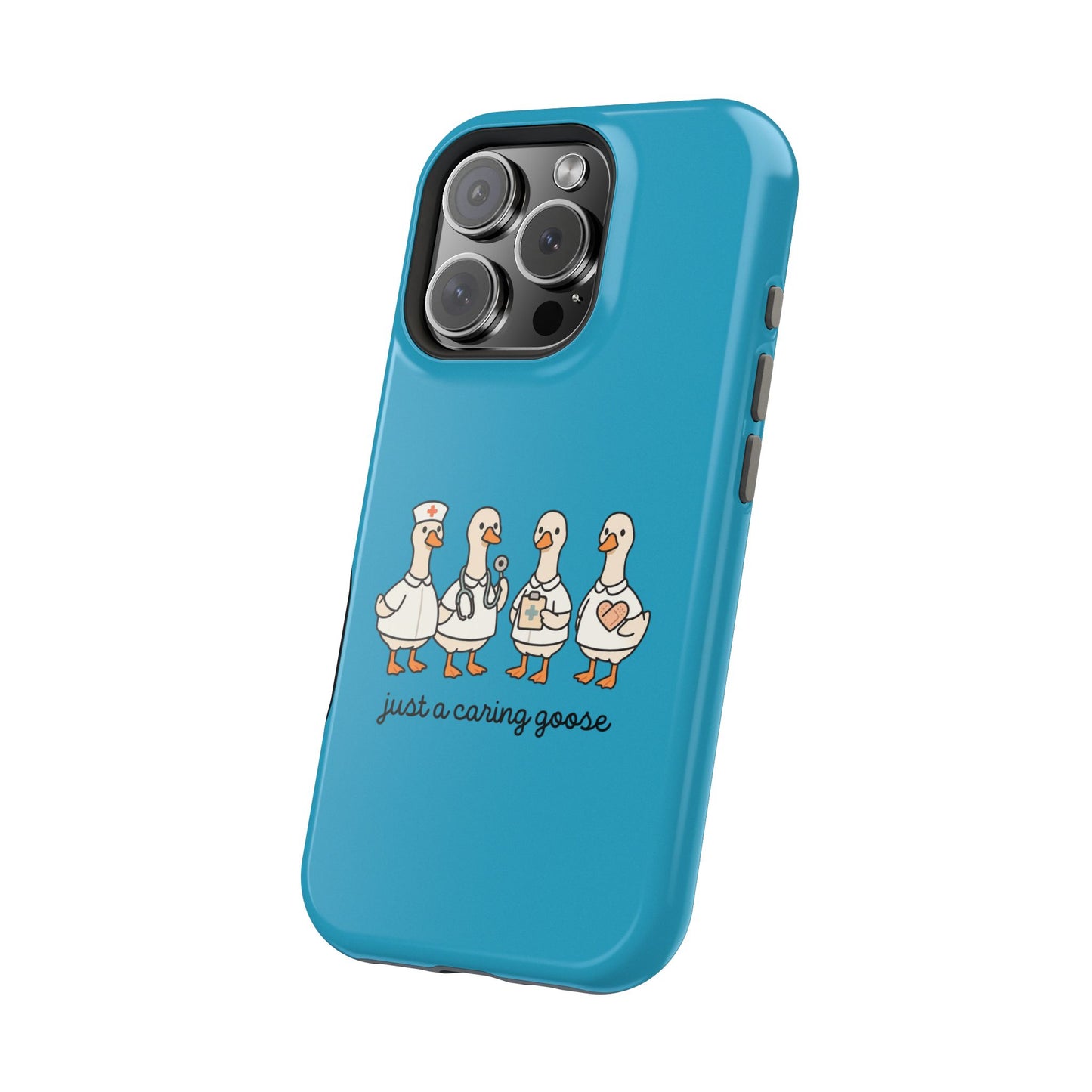 Cute Caring Geese Magnetic Impact Case — 'just a caring goose' Protective Phone Cover