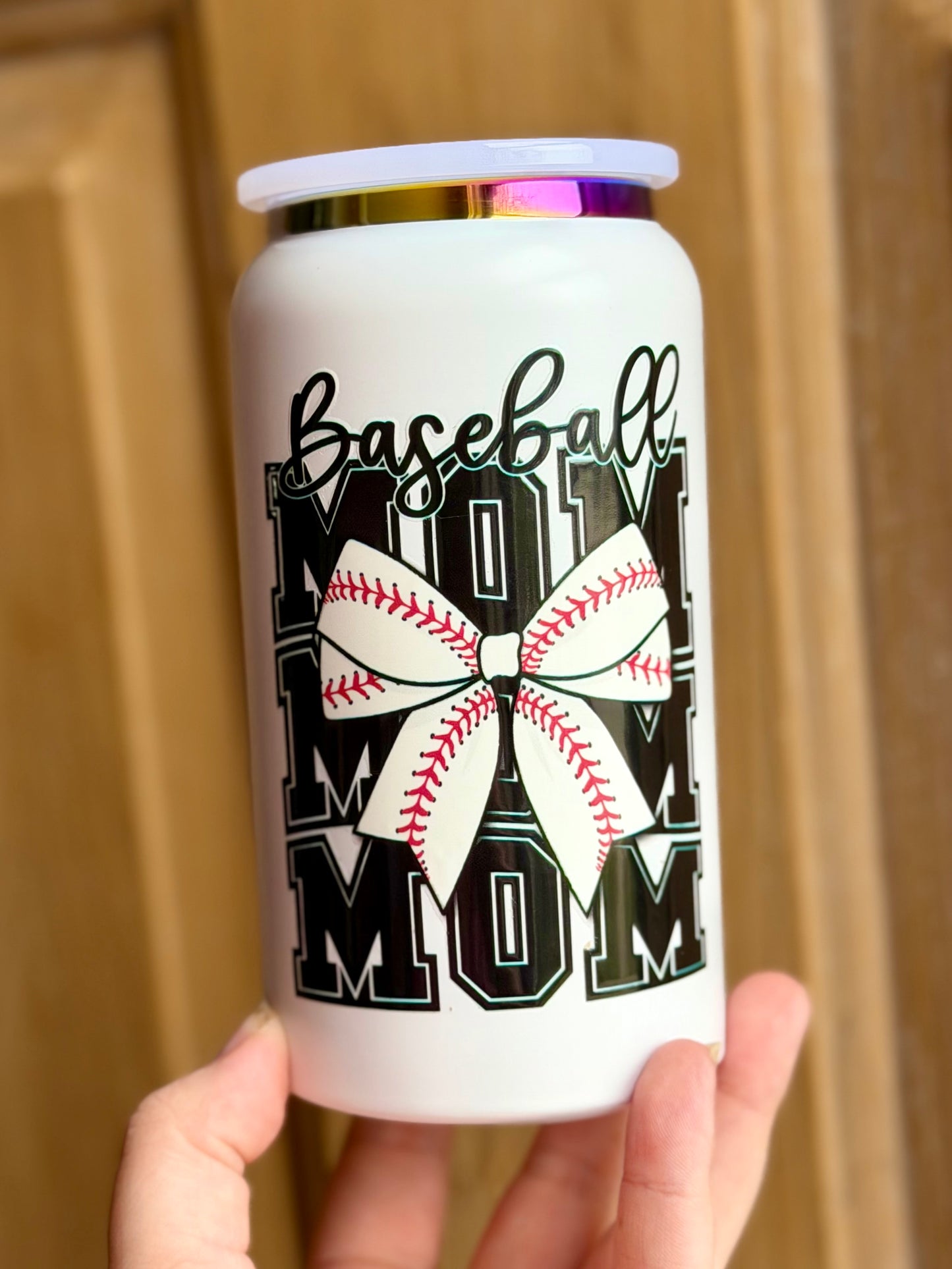 Baseball mom 16oz insulated cup