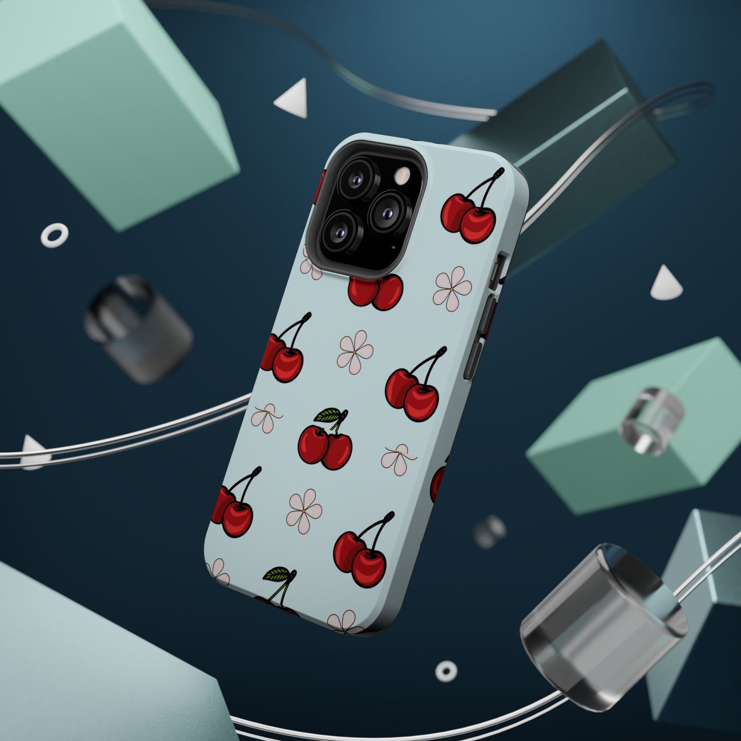 Cherry Pattern Magnetic Impact-Resistant Phone Case