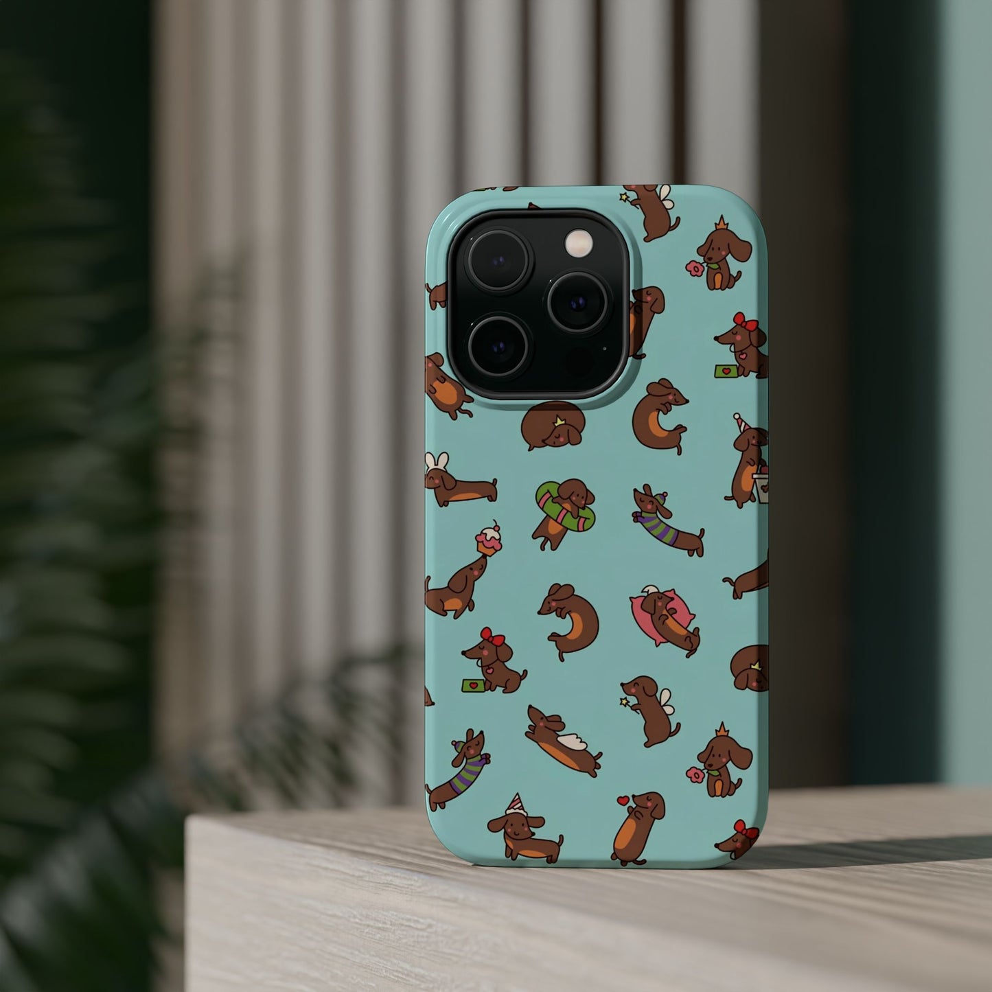 Dachshund Pattern Magnetic Impact Phone Case – Cute Wiener Dog Protective Cover